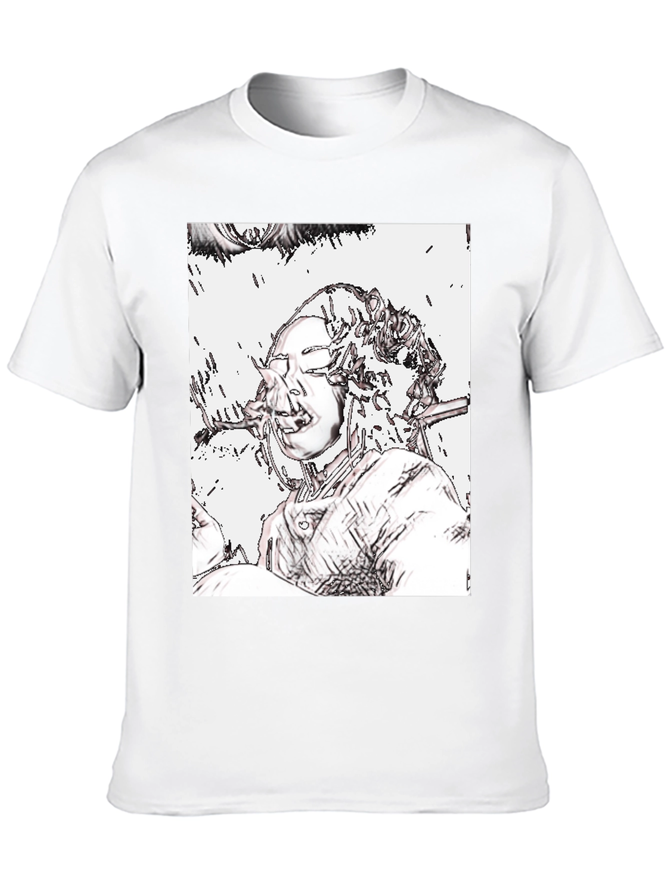 Black Edgy Graphic Tee - Unique Artistic Design view 10