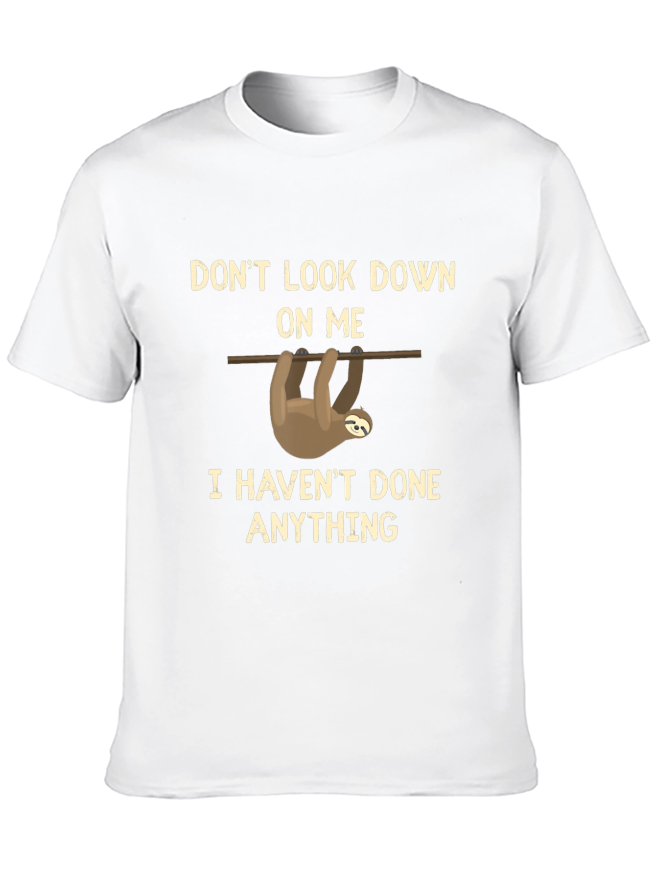 Black Sloth Graphic T-Shirt: Don't Look Down On Me view 10