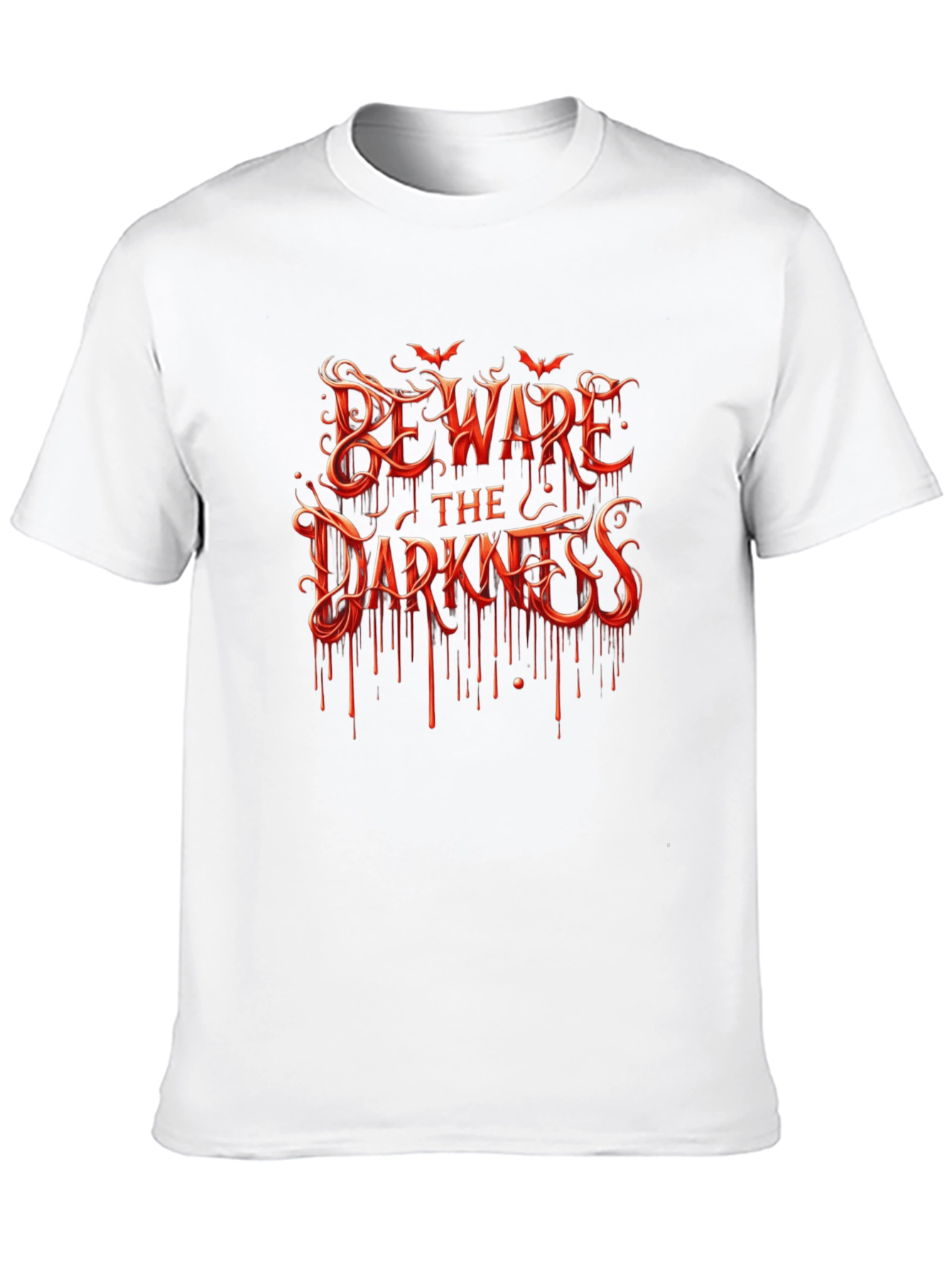 Black Beware the Darkness Graphic Tee - Halloween Style view 10