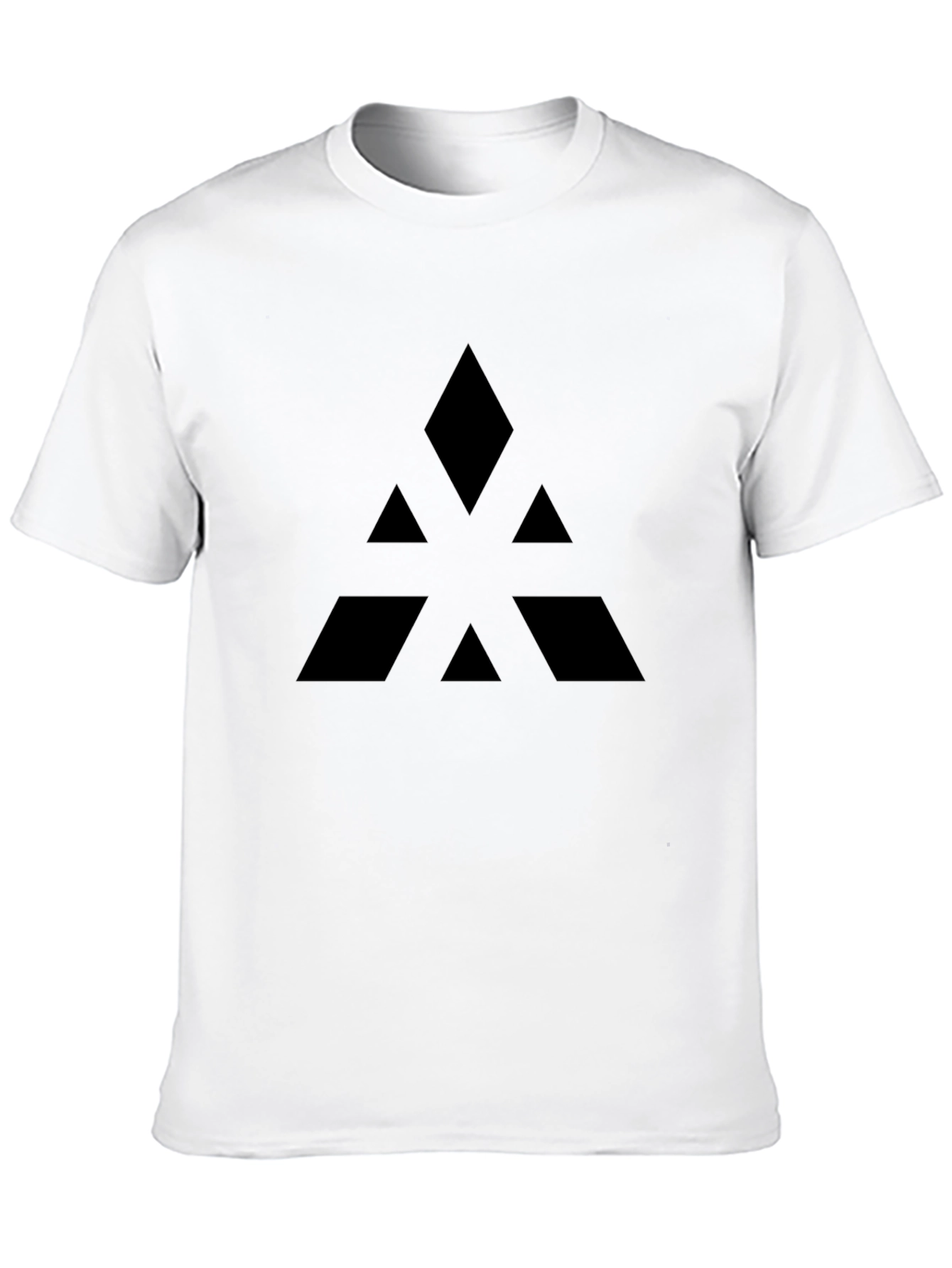 Black Geometric Black Graphic Tee - Modern Minimalist Design view 10