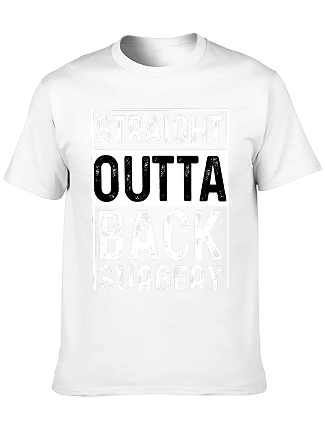 Black Straight Outta Back Surgery T-Shirt view 10