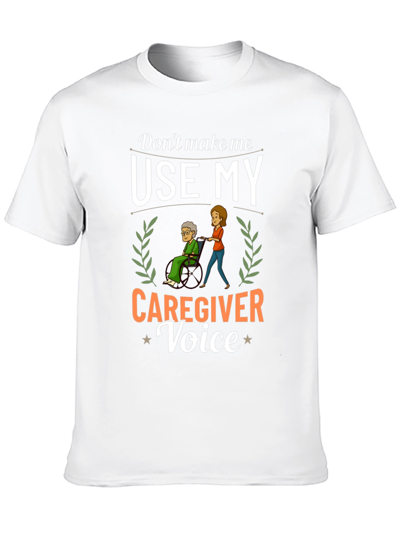 Black Caregiver Voice T-Shirt - Funny Caregiver Gift view 10