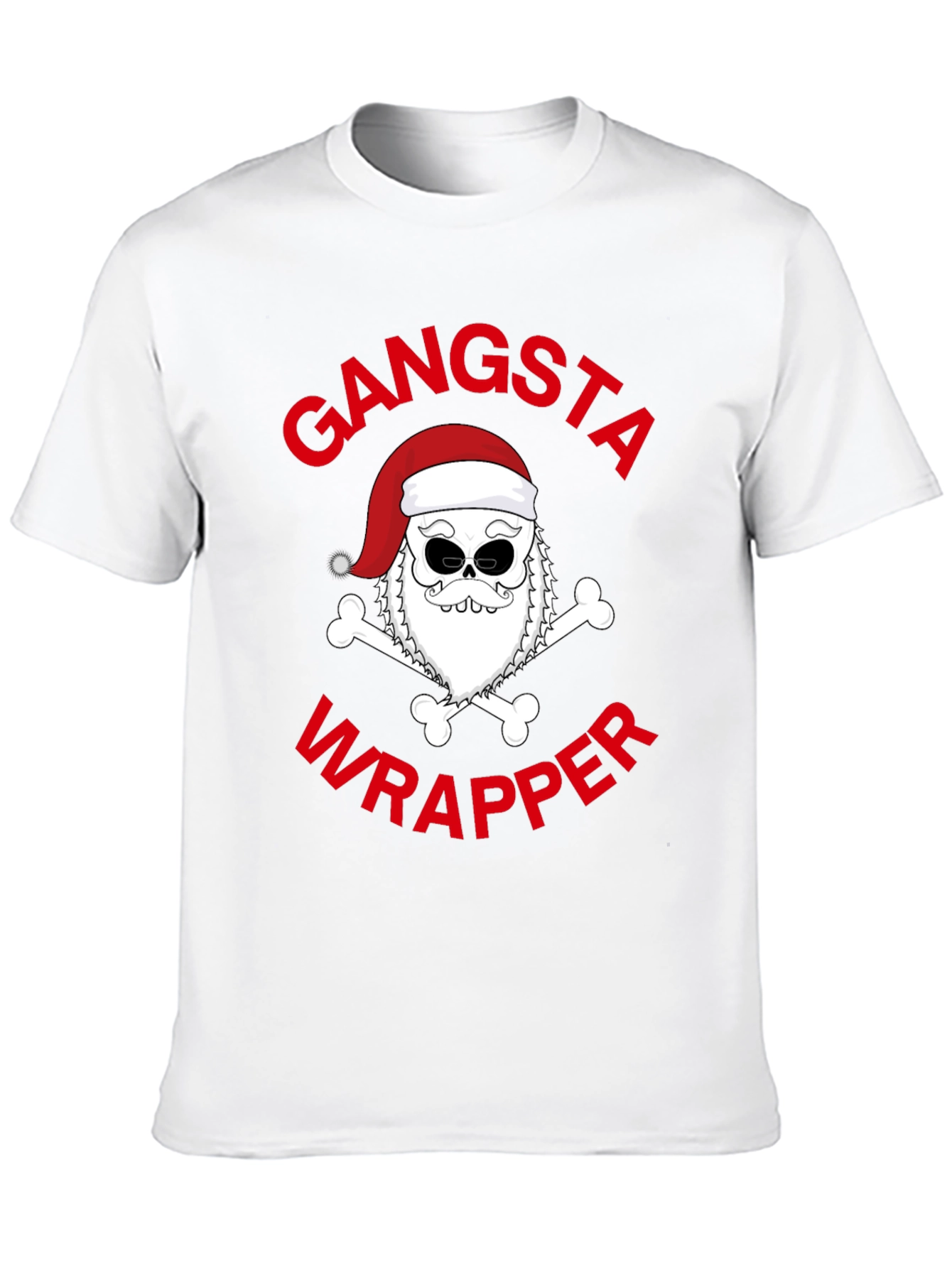 Black Gangsta Wrapper Santa T-Shirt view 10