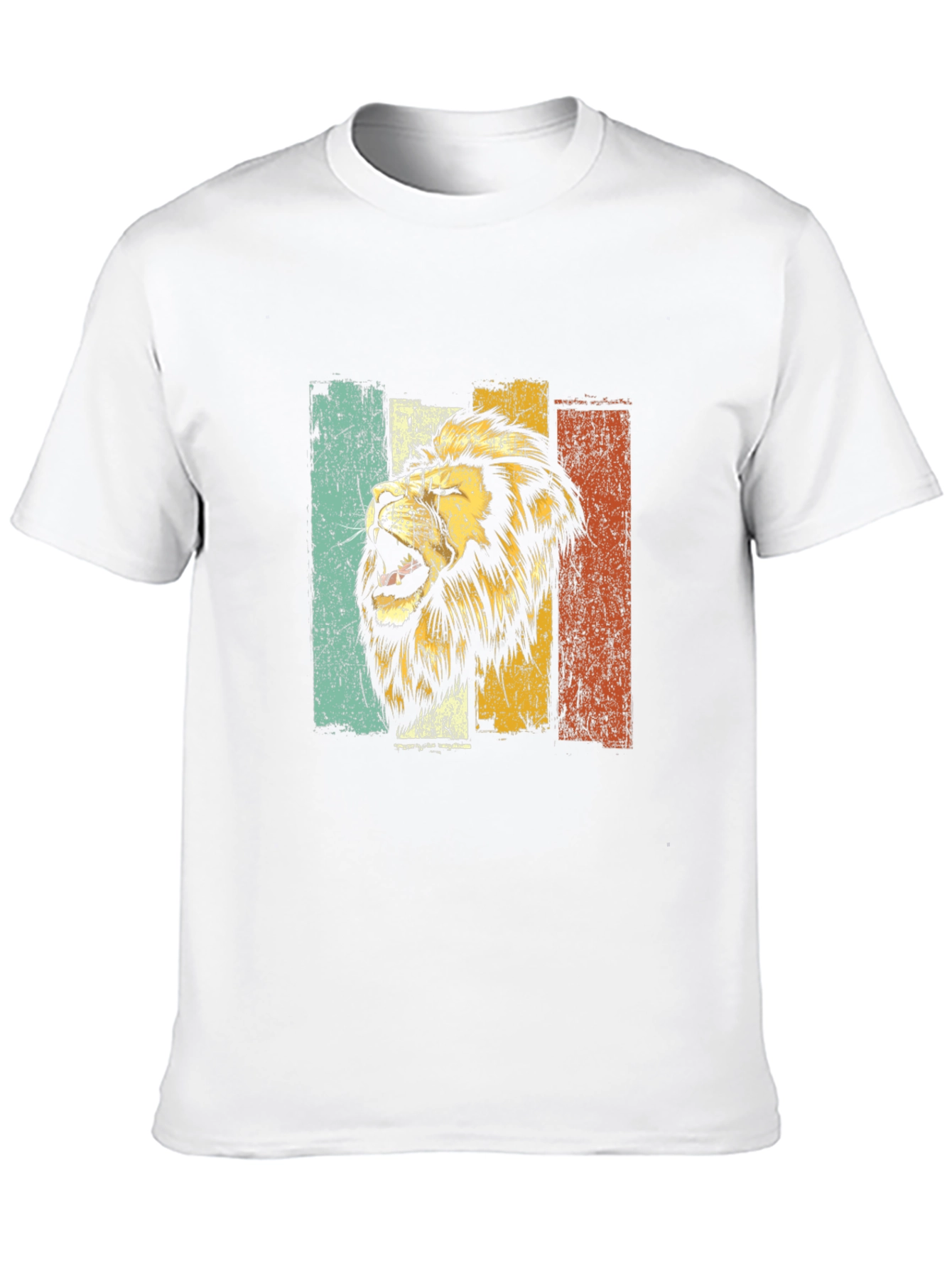 Black Retro Lion Graphic Tee - Vintage Style T-Shirt view 10