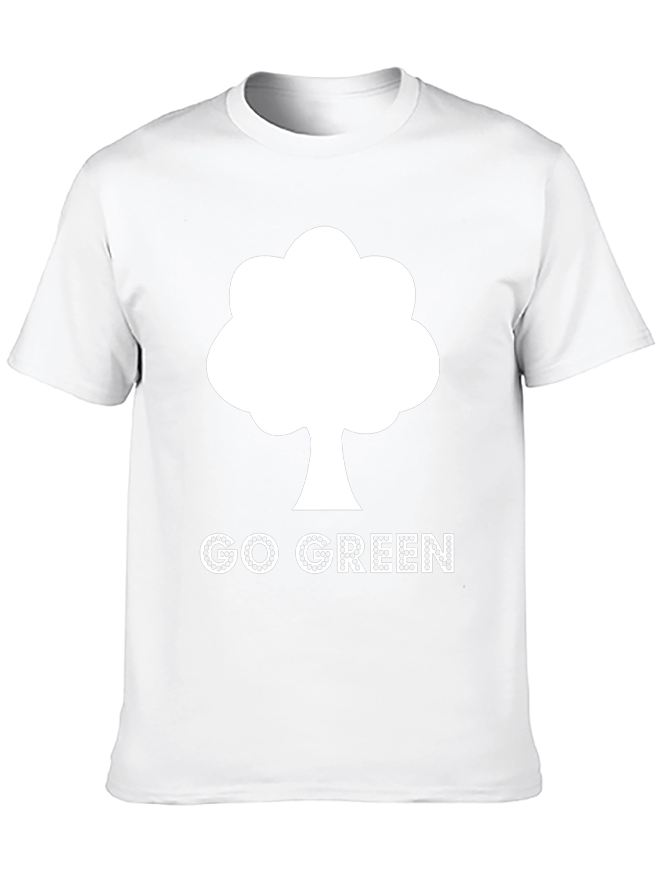 Black Go Green Tree Graphic Tee - Eco-Friendly Design view 10