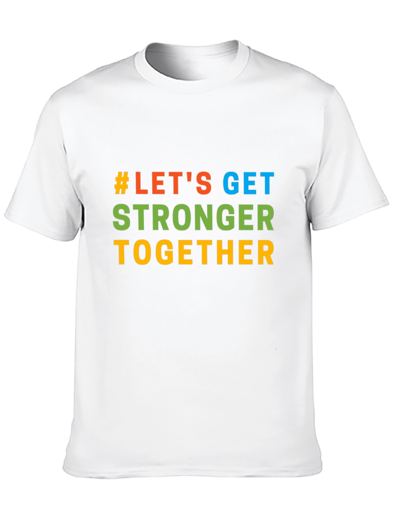 Black Let's Get Stronger Together Black T-Shirt view 10