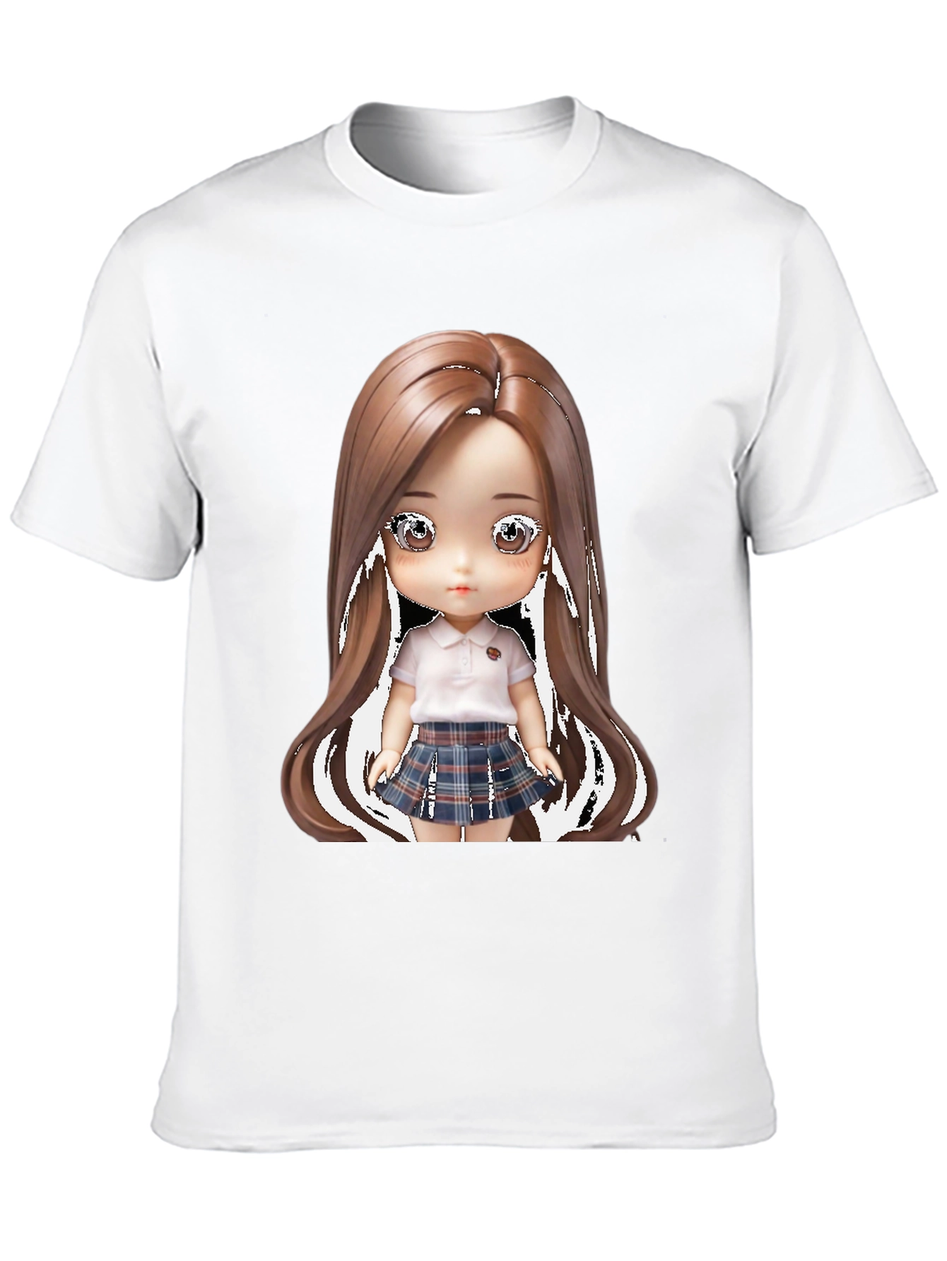 Black Anime Doll Graphic Tee - Stylish & Unique! view 10