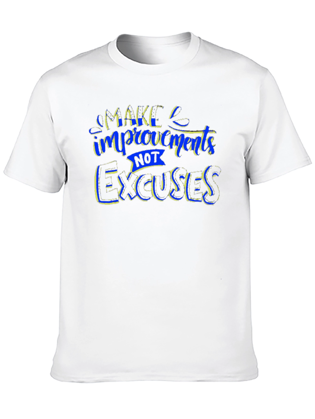 Black Motivational Graphic T-Shirt - Make Improvements view 10