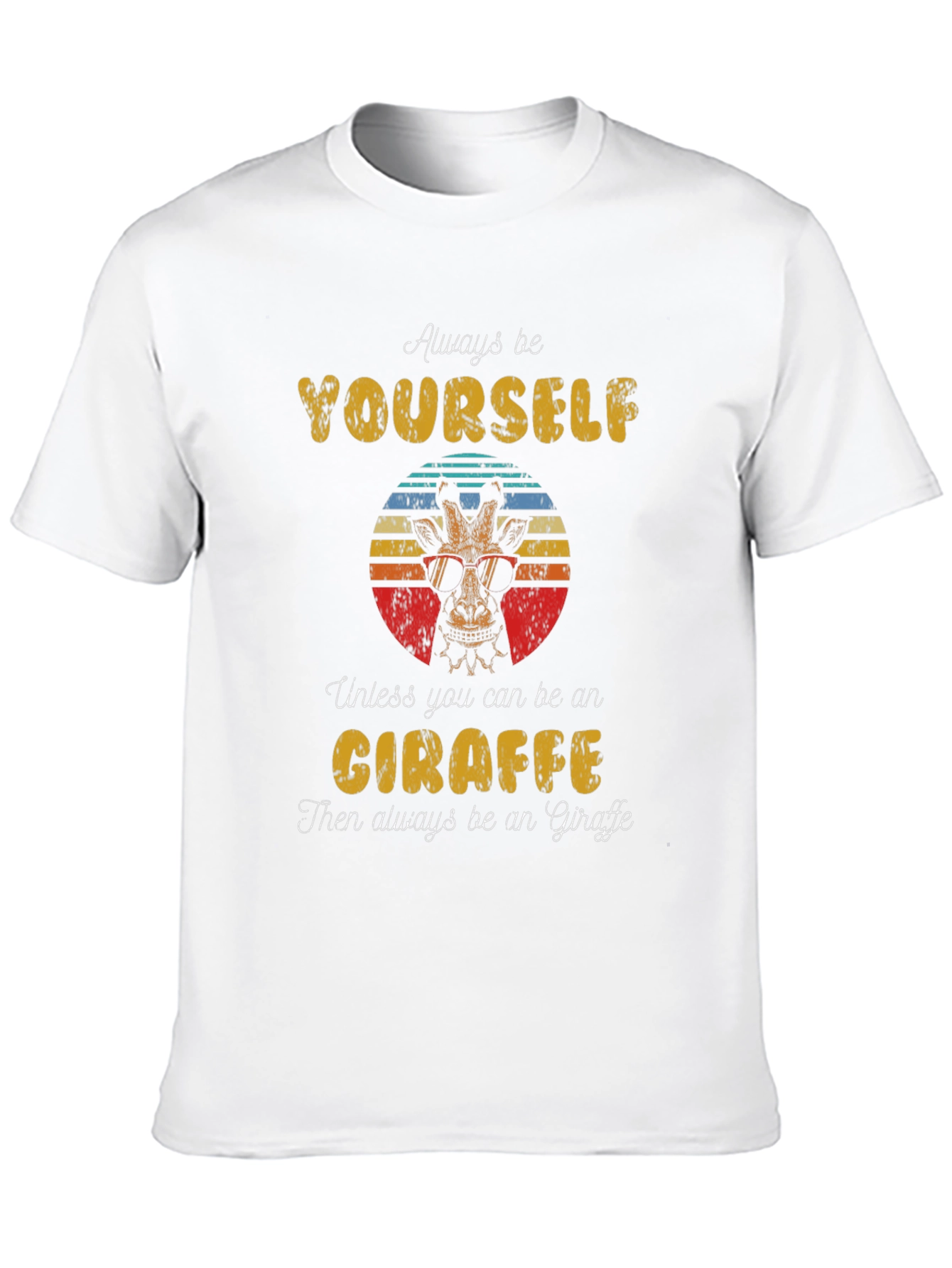 Black Always Be Yourself Giraffe T-Shirt view 10