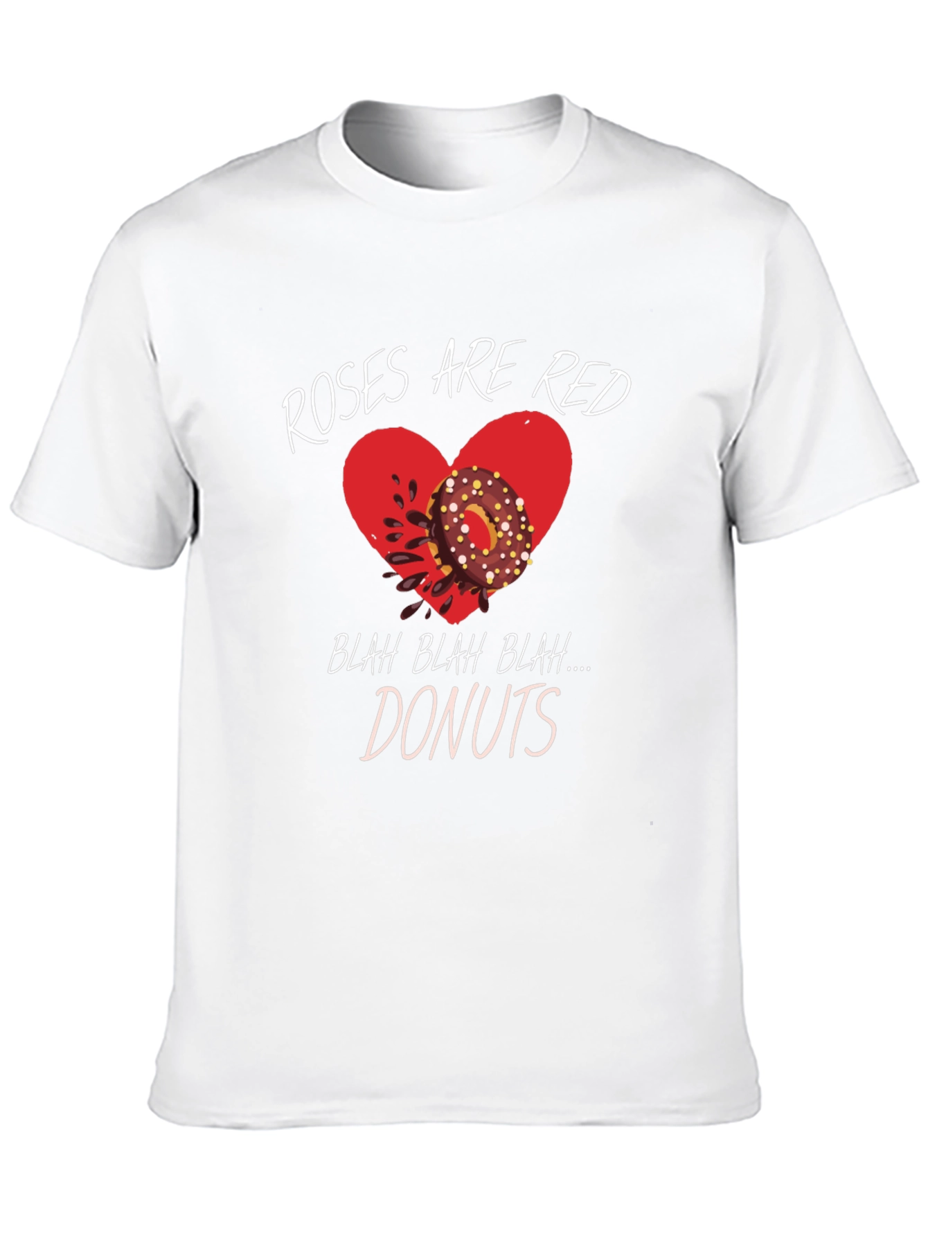 Black Roses Are Red Donuts T-Shirt - Funny Valentine's Day view 10
