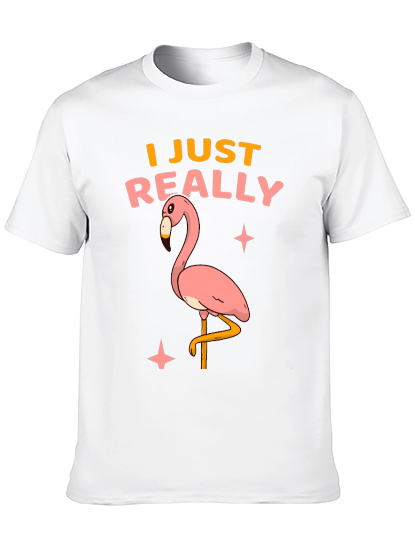 Black Flamingo Graphic T-Shirt - "I Just Really Like Flamingos" view 10