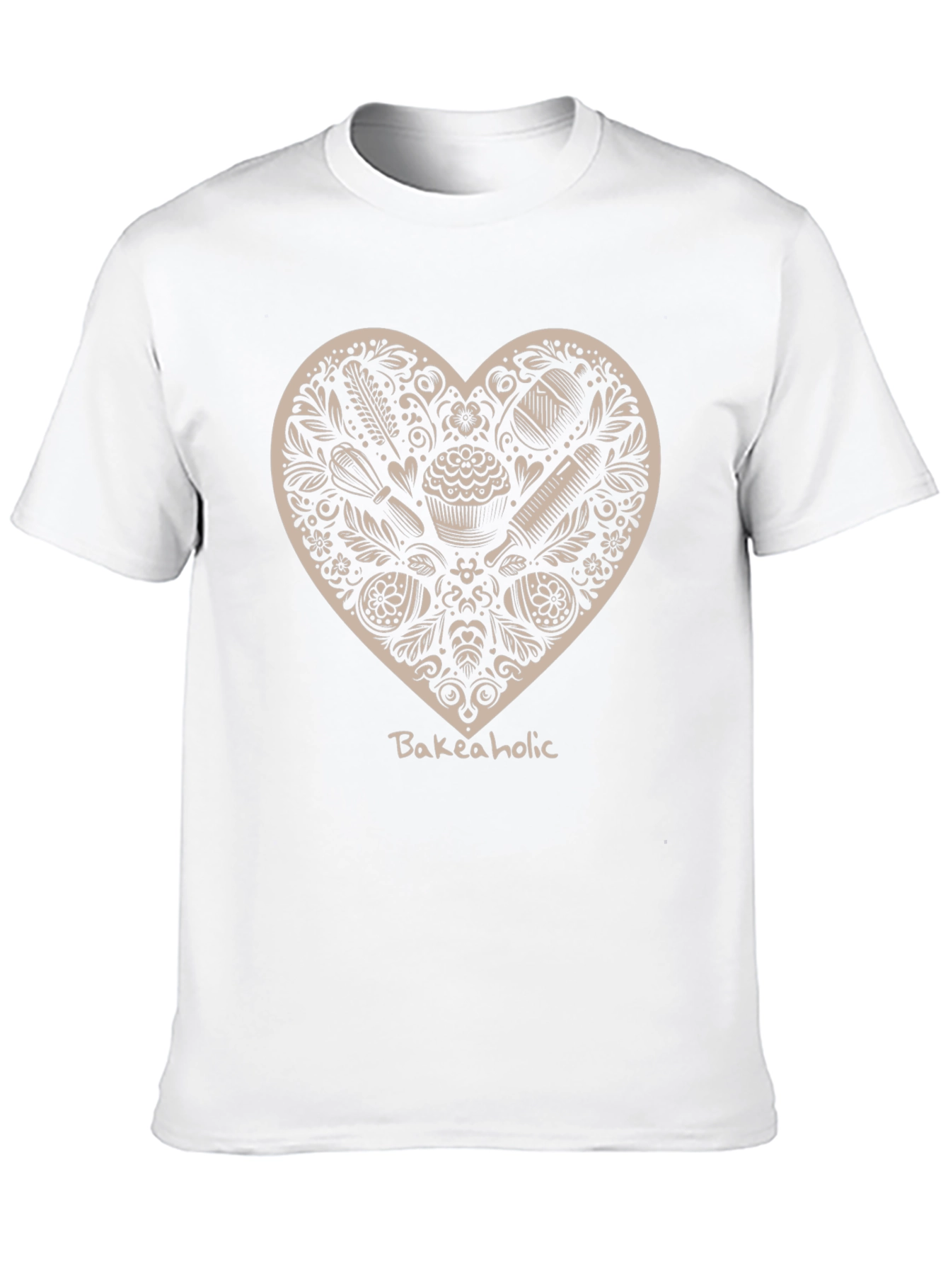 Black Bakeaholic Heart Graphic T-Shirt - Black view 10