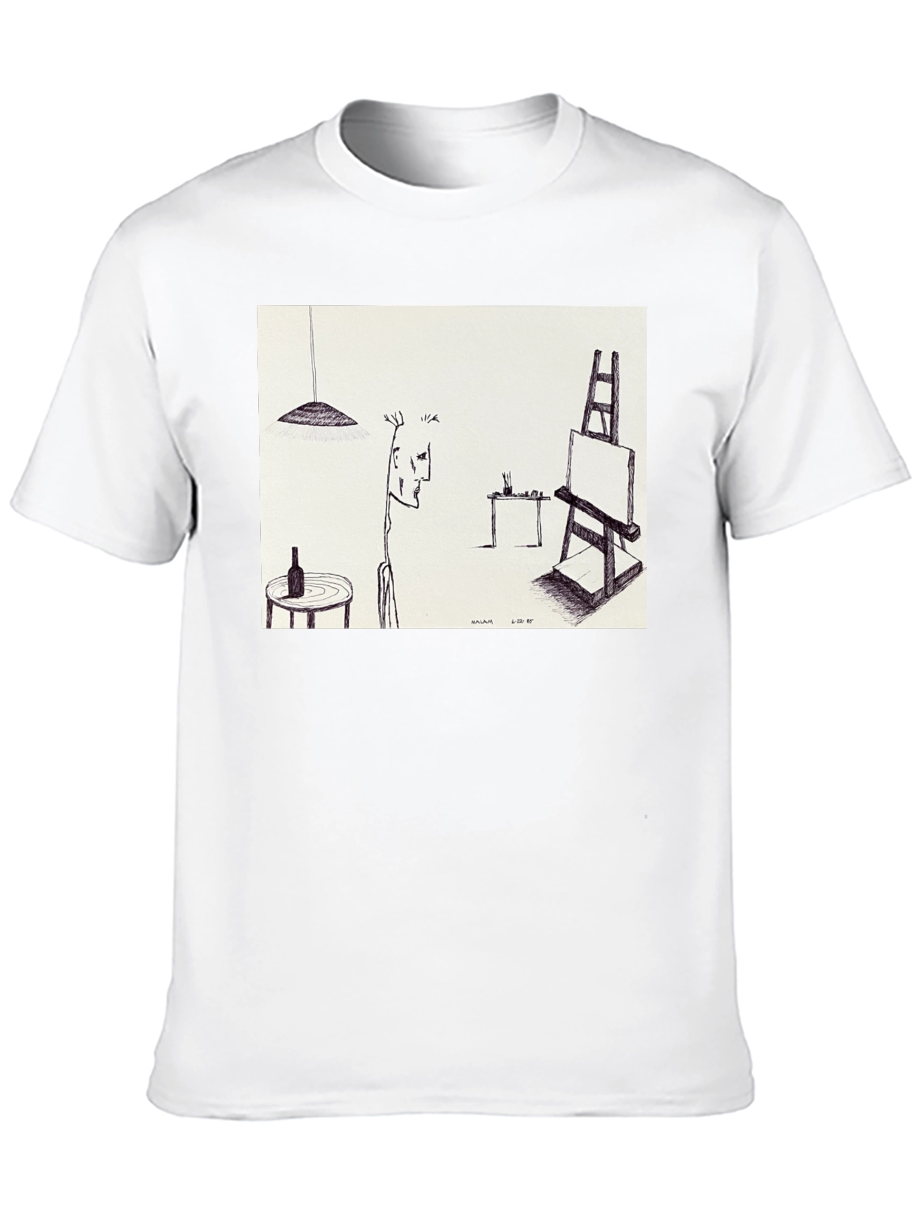 Black Abstract Art Black T-Shirt view 10