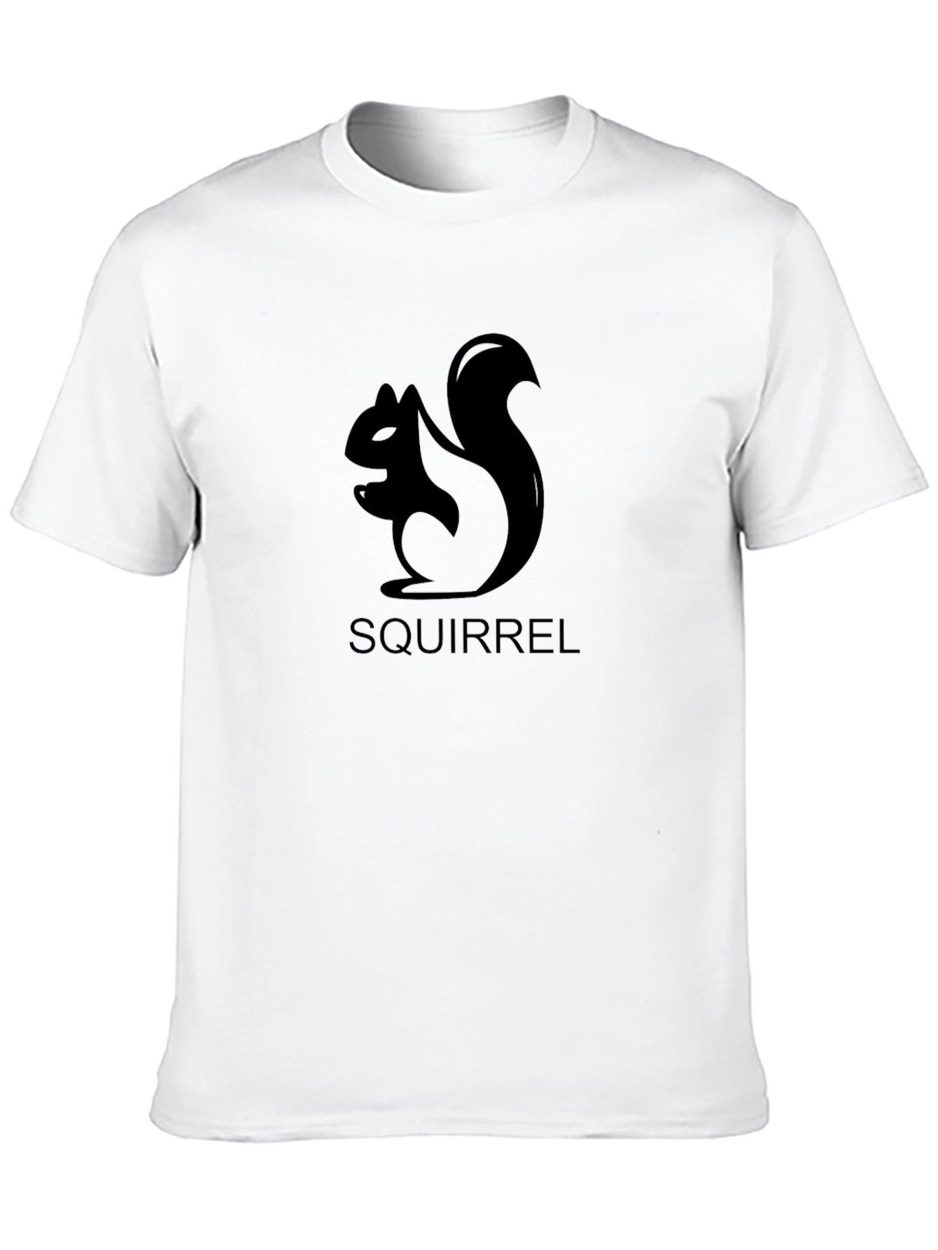 Black Squirrel Graphic Tee - Black Cotton T-Shirt view 10