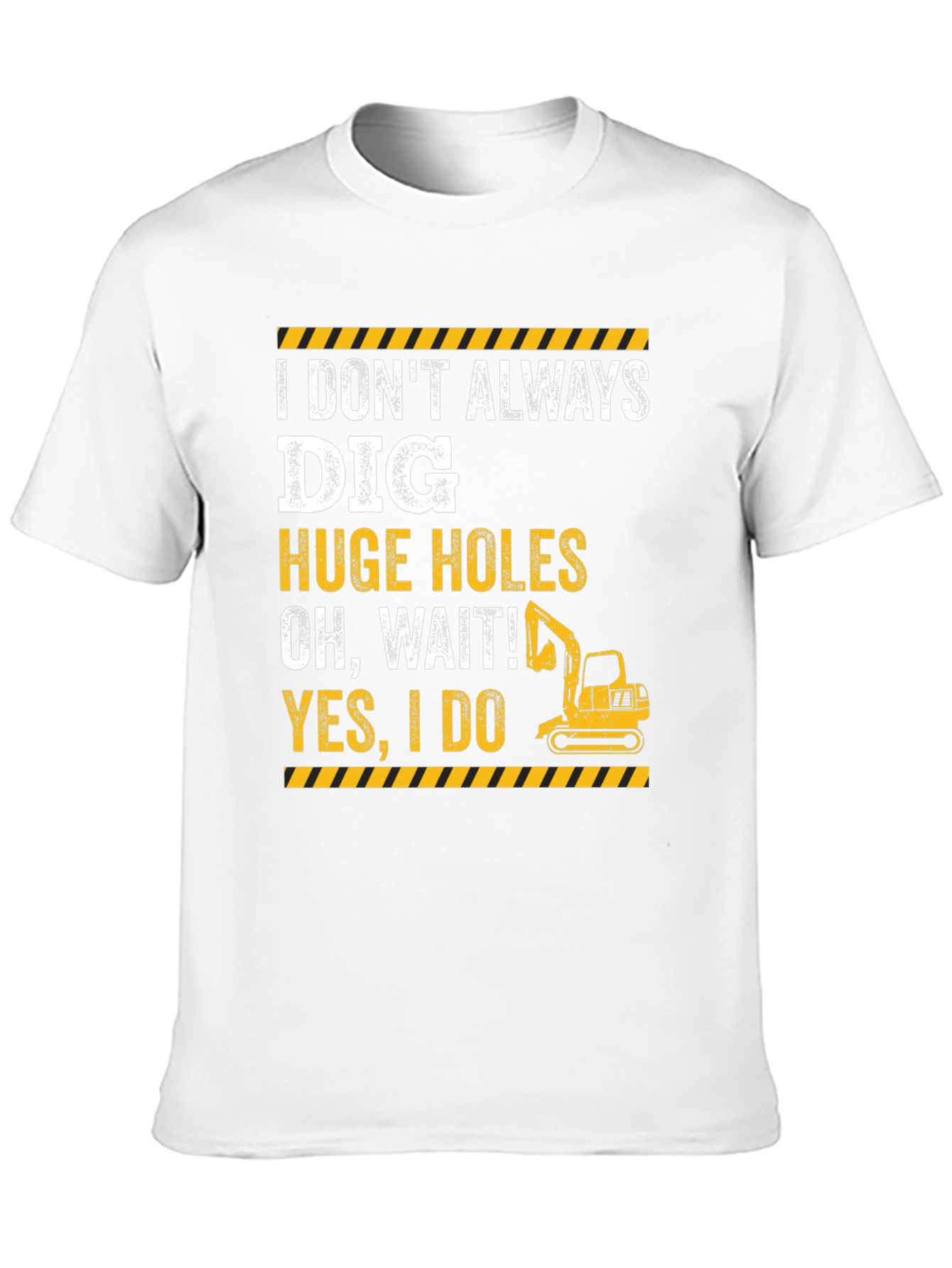 Black Funny Excavator T-Shirt - I Dig Huge Holes view 10