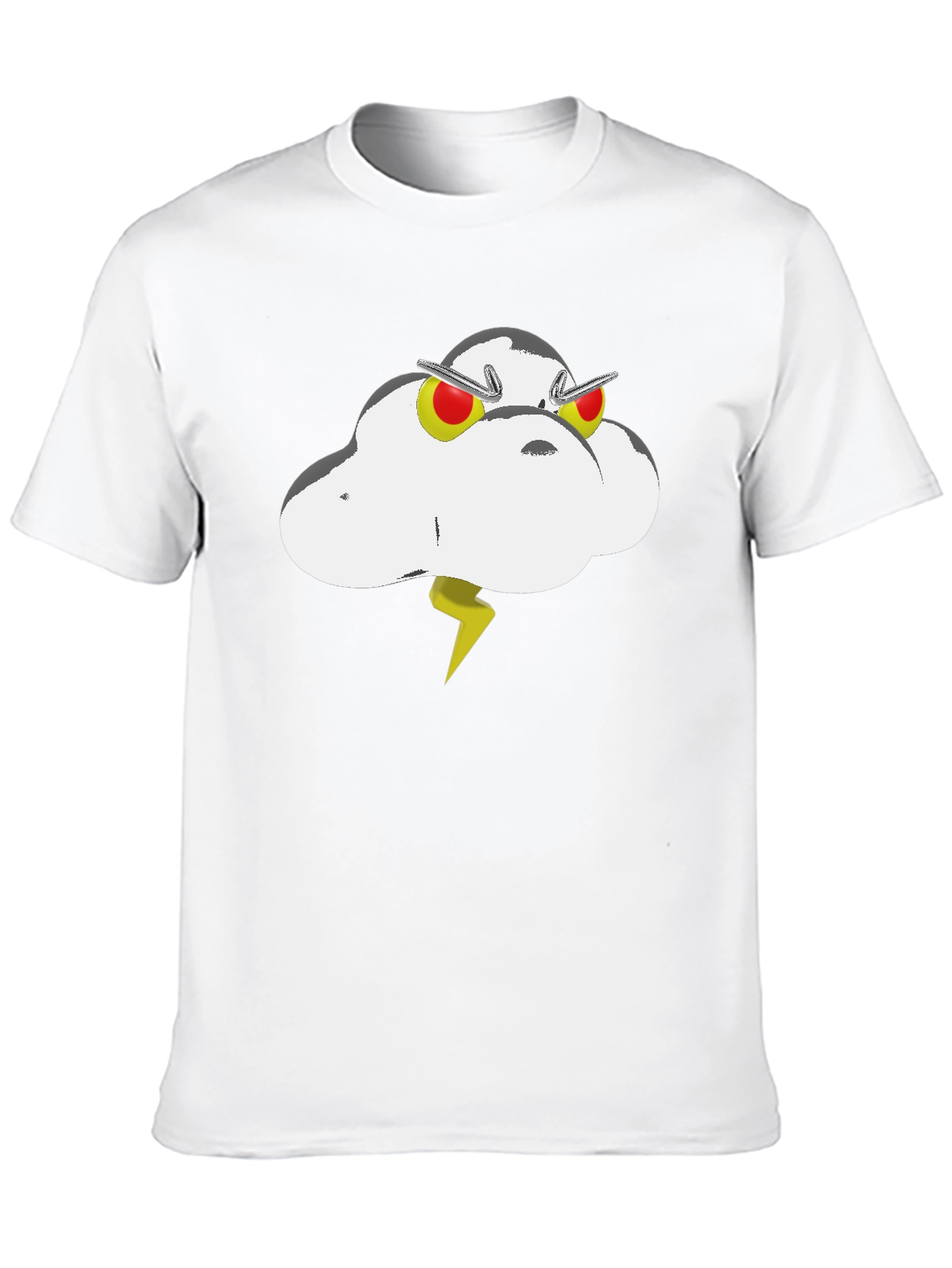 Black Cartoon Cloud Graphic Tee - Black view 10