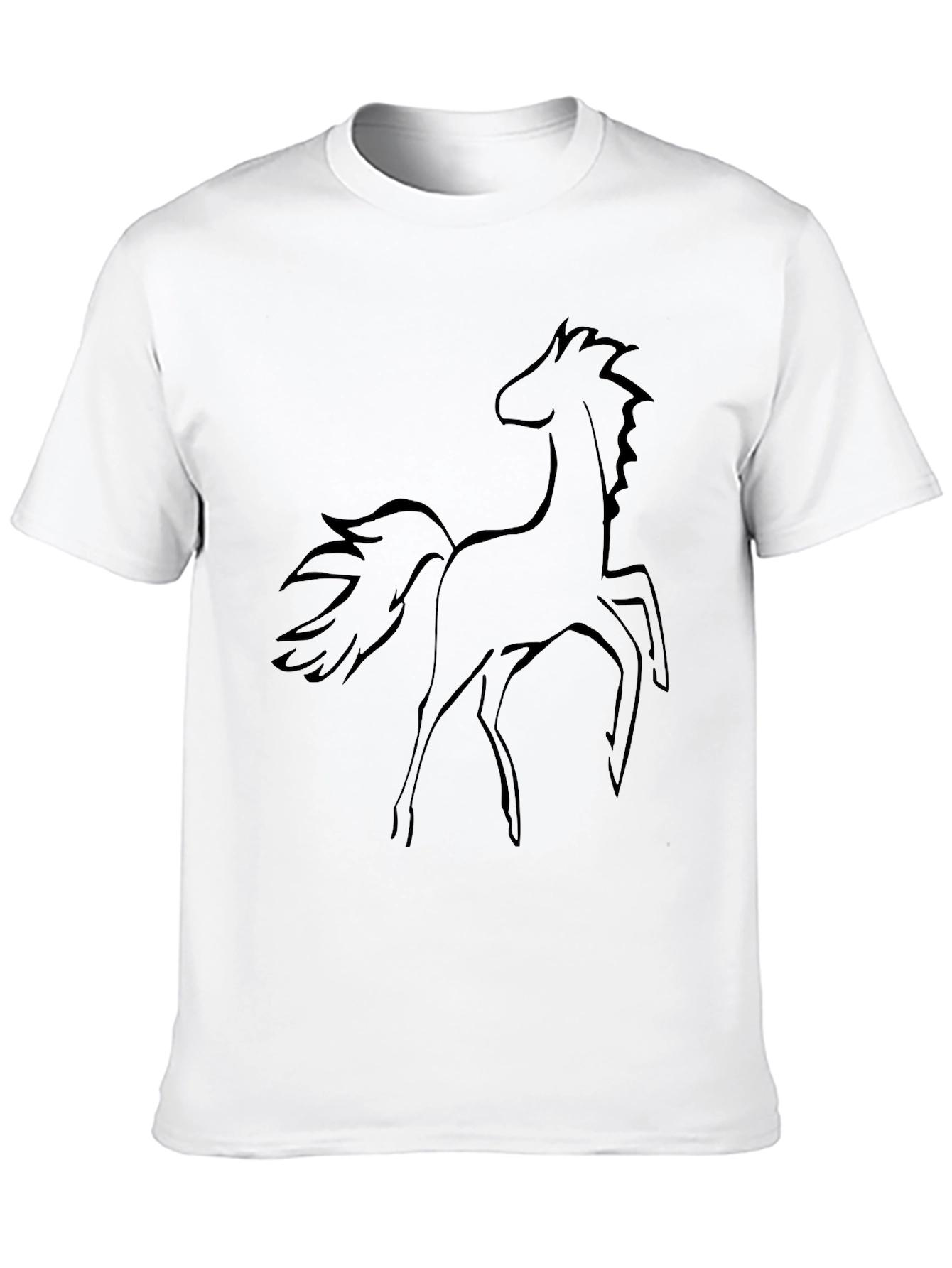 Black Men's Black Horse Graphic Tee view 10