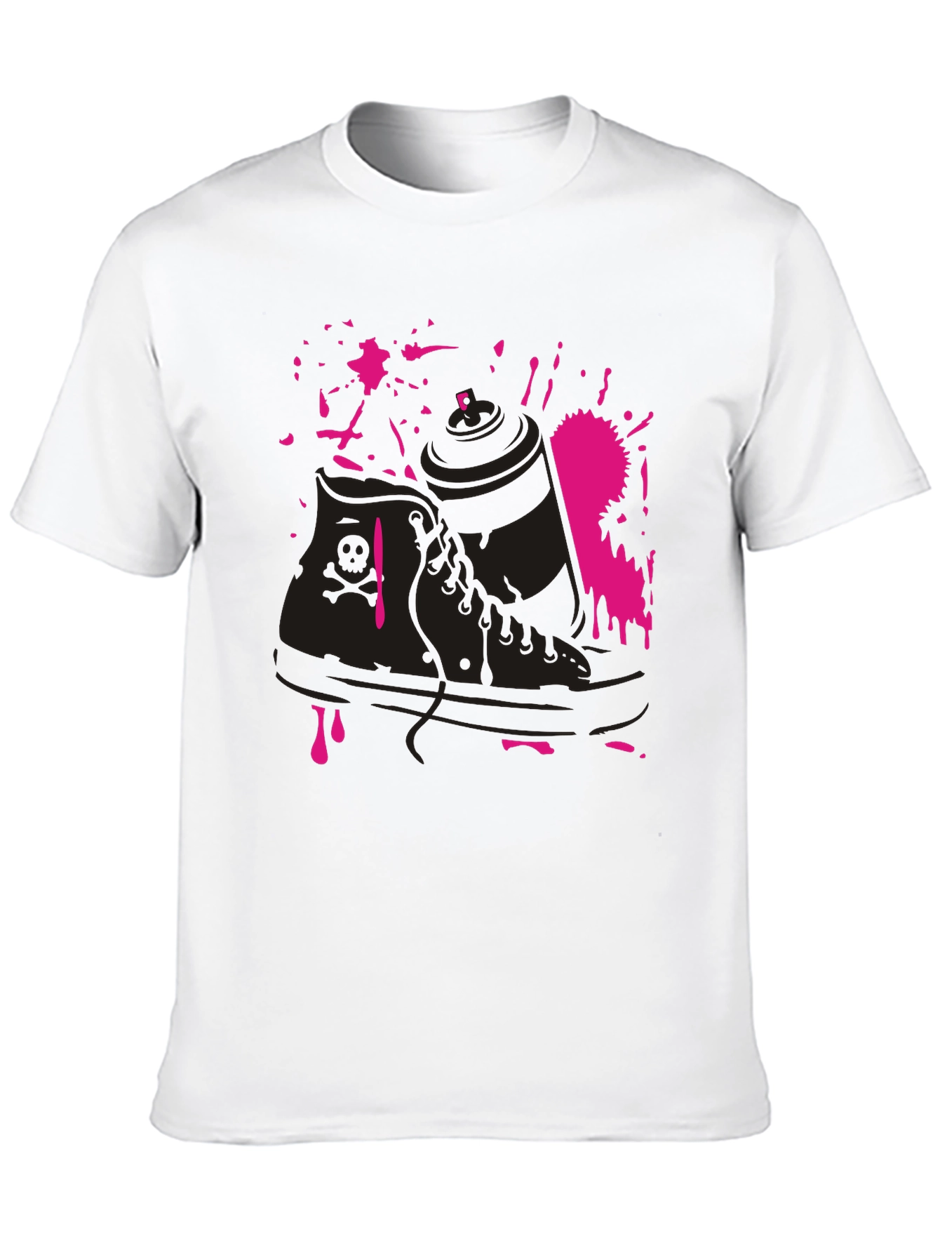 Black Sneaker & Spray Paint Graphic T-Shirt view 10