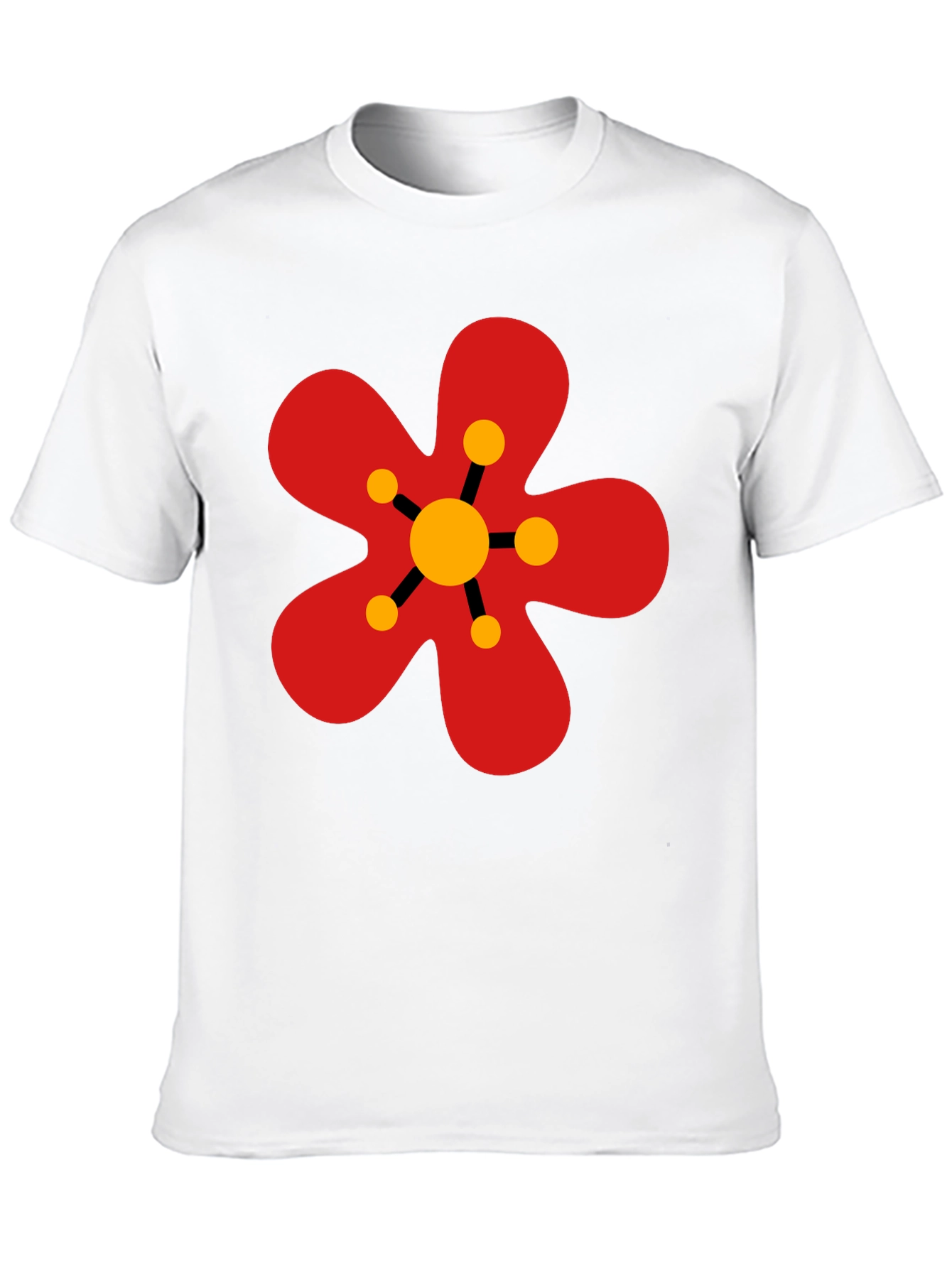 Black Retro Flower Power Graphic Tee - Black view 10