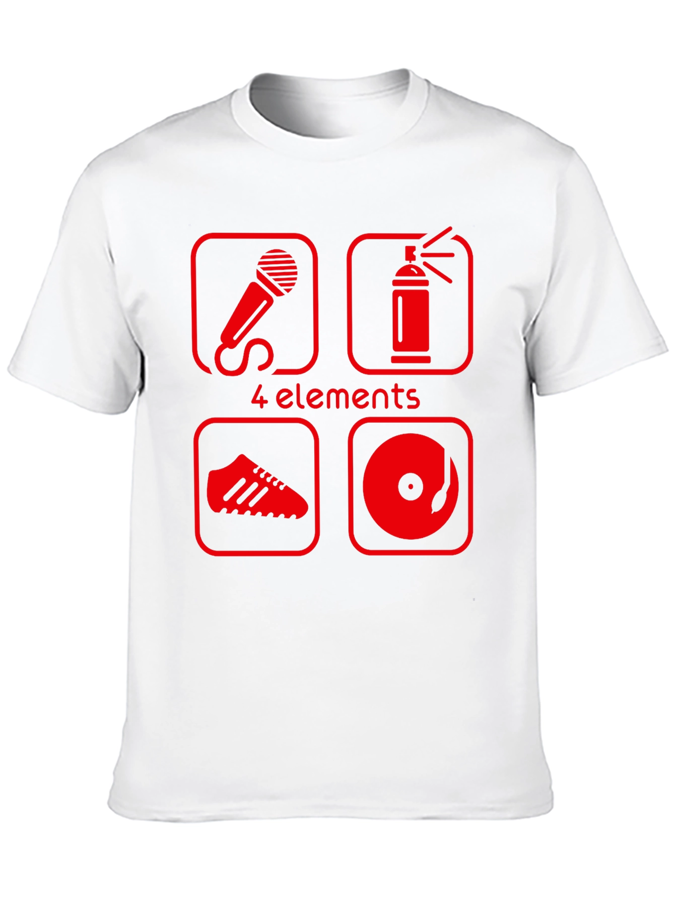 Black 4 Elements Hip Hop T-Shirt - Black view 10