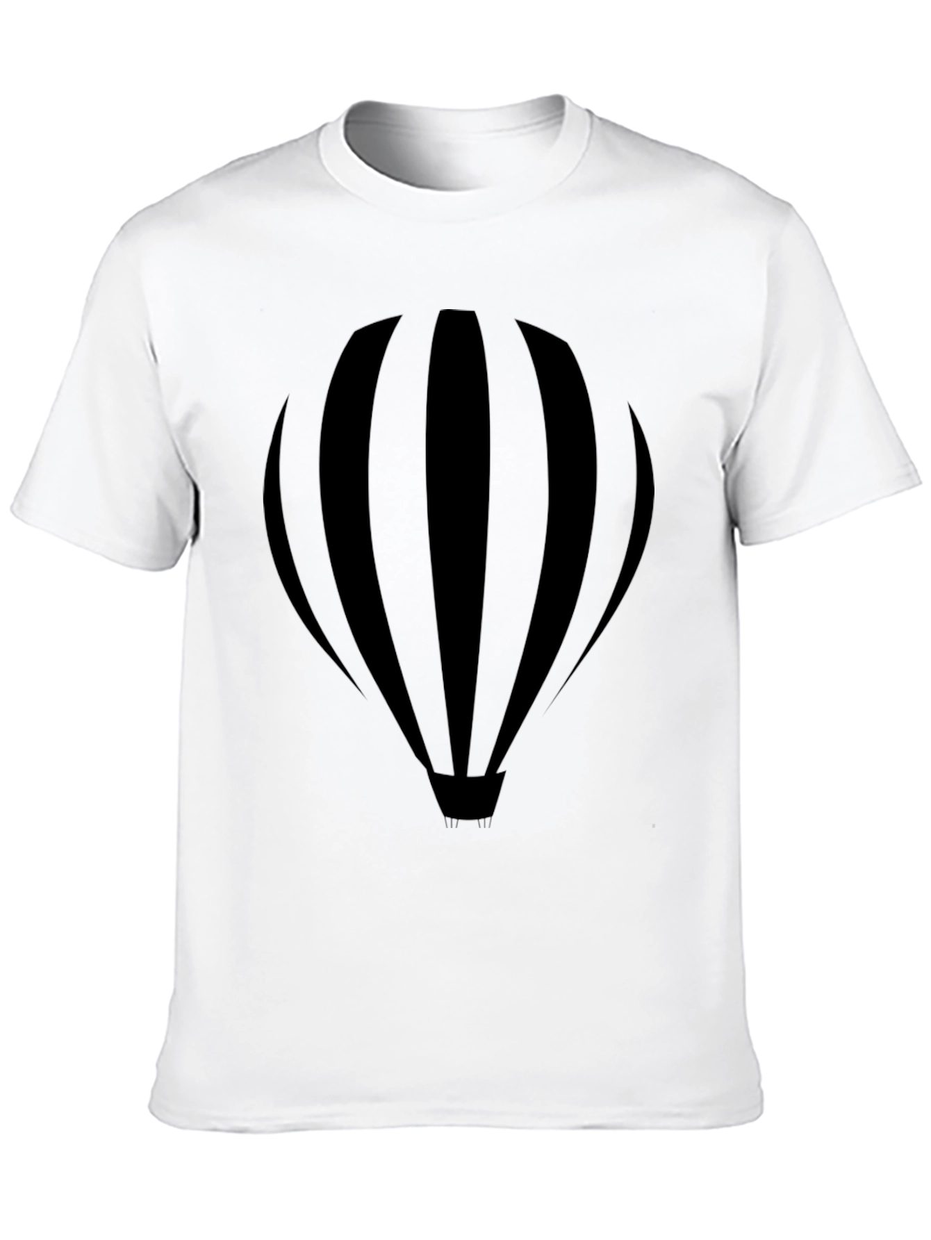 Black Black Hot Air Balloon Graphic Tee for Men view 10