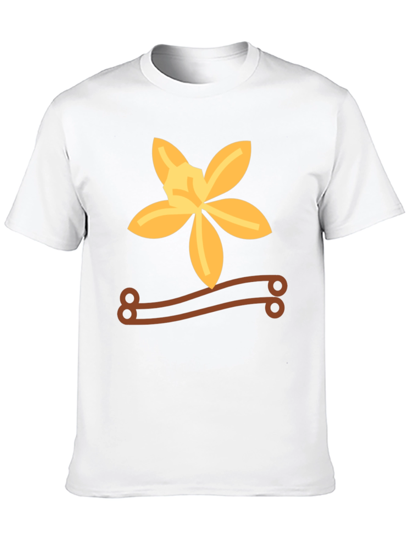 Black Vanilla Flower Black Graphic Tee view 10