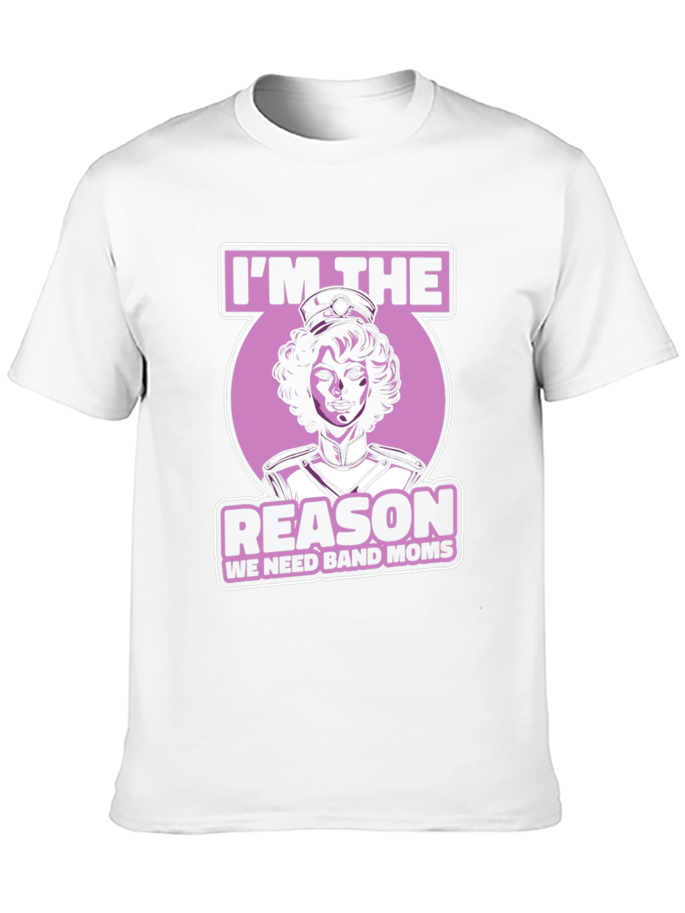Black Band Mom Graphic T-Shirt - Reason We Need Band Moms view 10