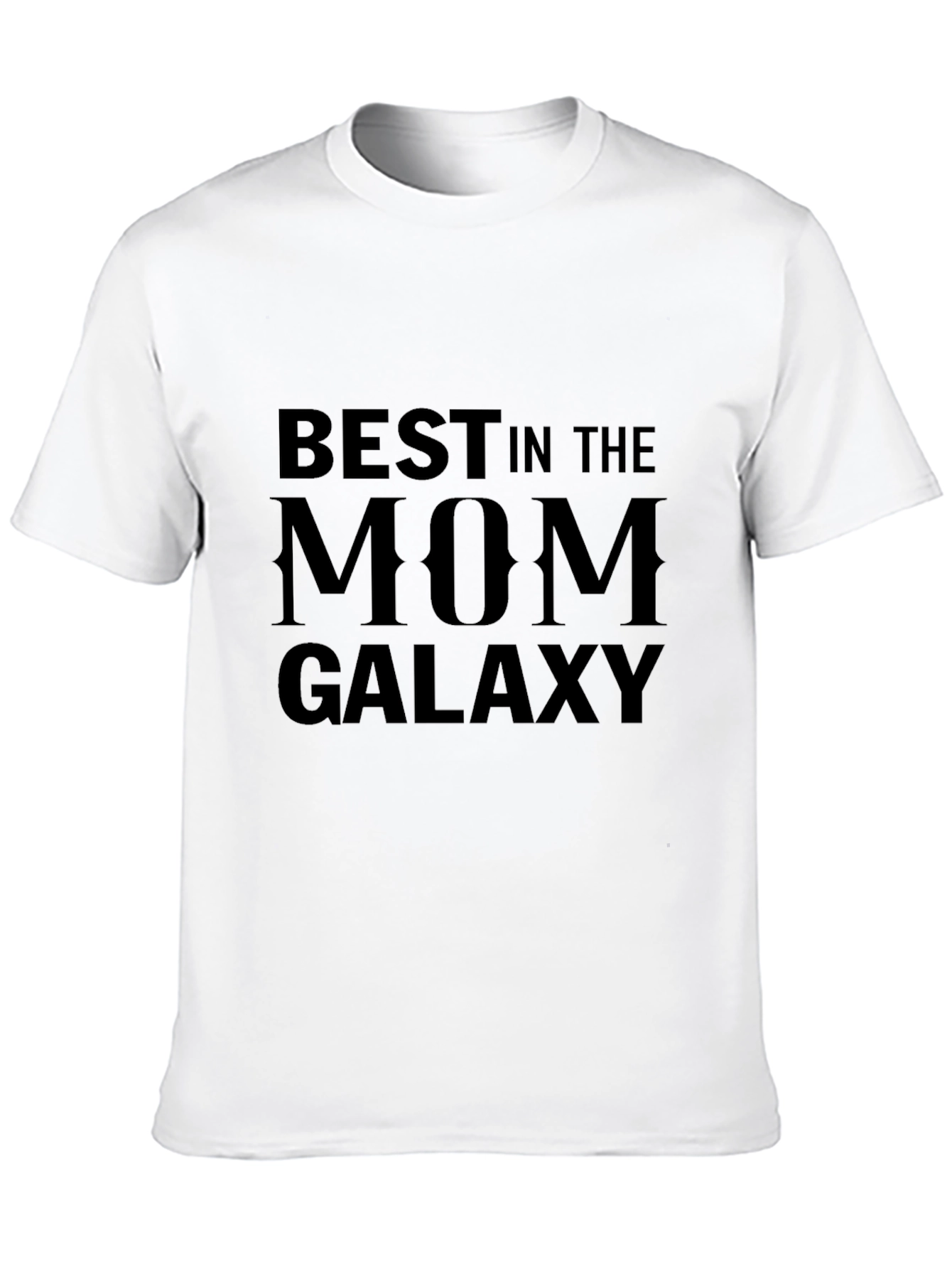 Black Best in the Mom Galaxy Black Graphic T-Shirt view 10
