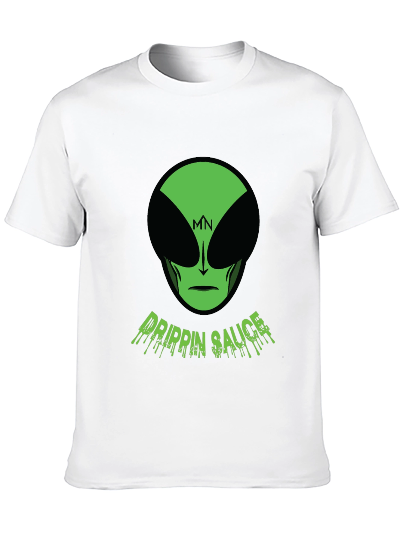 Black Men's Black Drippin' Sauce Alien Graphic Tee view 10