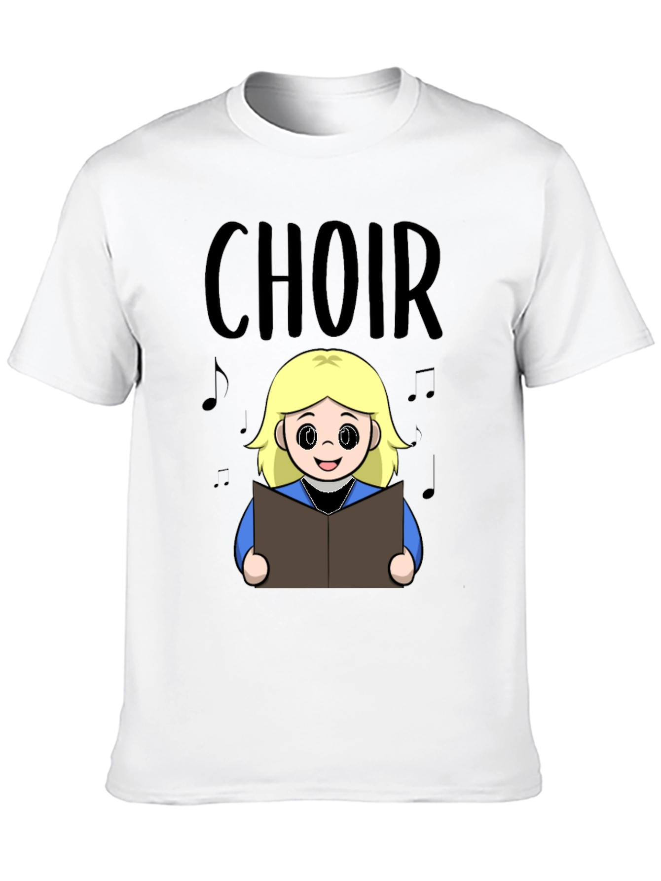 Black Choir Girl Cartoon T-Shirt view 10