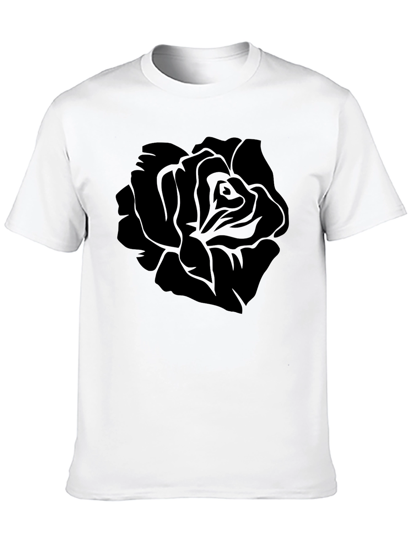 Black Black Rose Graphic Tee - Modern Style view 10