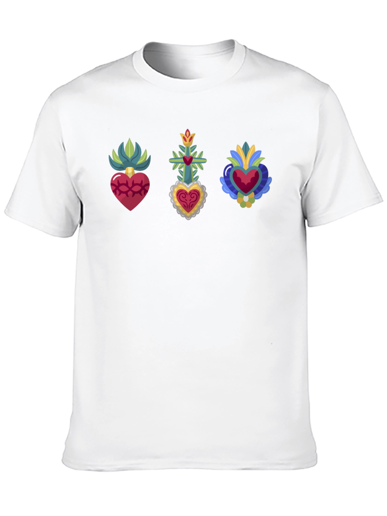 Black Sacred Heart Graphic Print Black T-Shirt view 10