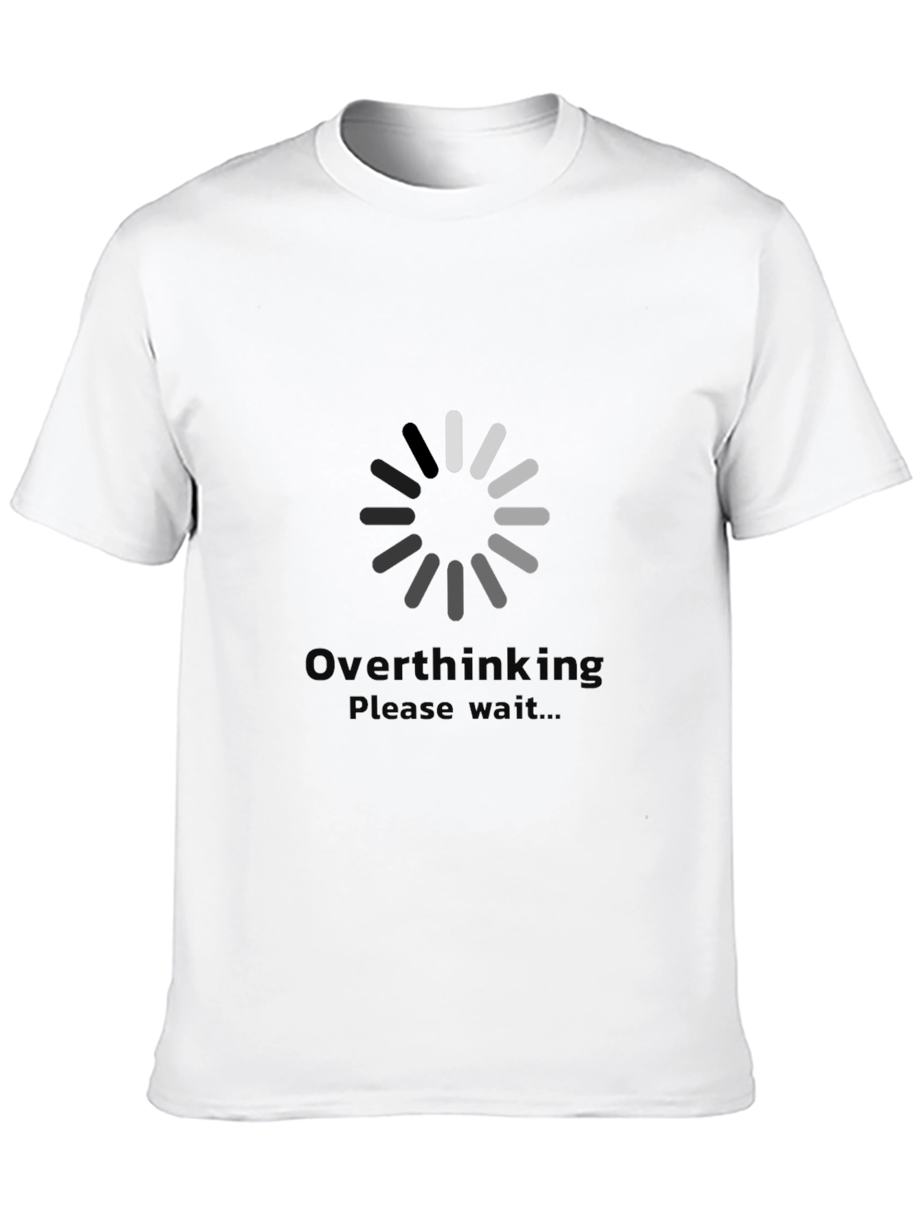 Black Overthinking Loading T-Shirt - Soft Cotton Tee view 10
