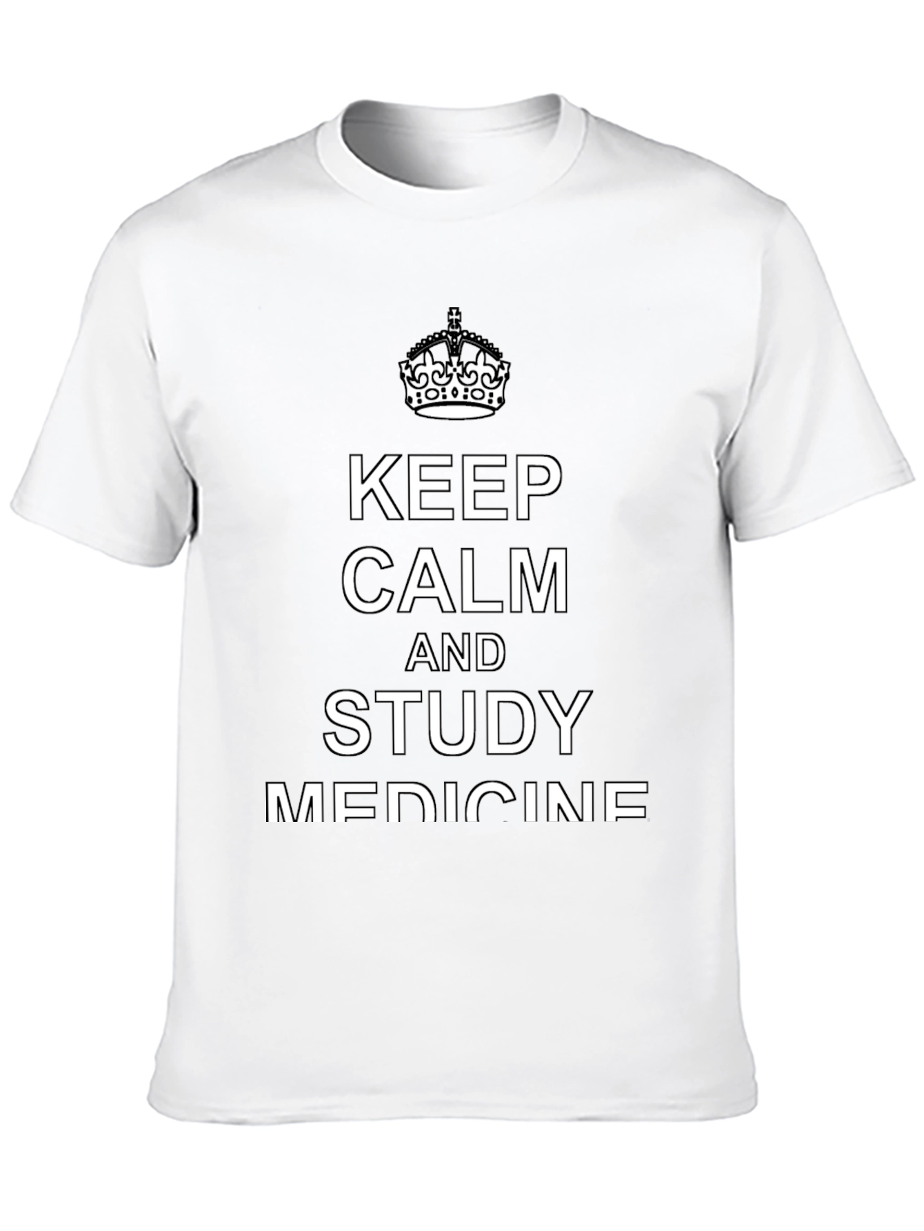 Black Keep Calm and Study Medicine T-Shirt view 10