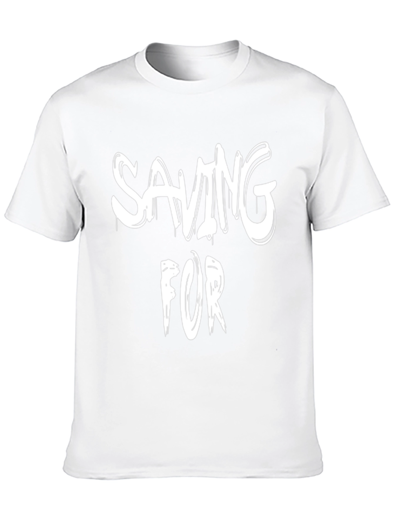 Black Saving For Graphic T-Shirt - Stylish Crew Neck Tee view 10