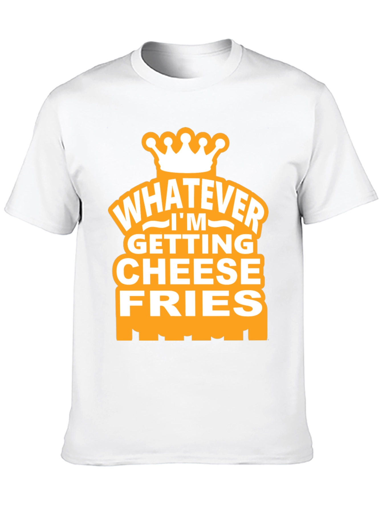 Black Whatever I'm Getting Cheese Fries Black T-Shirt view 10