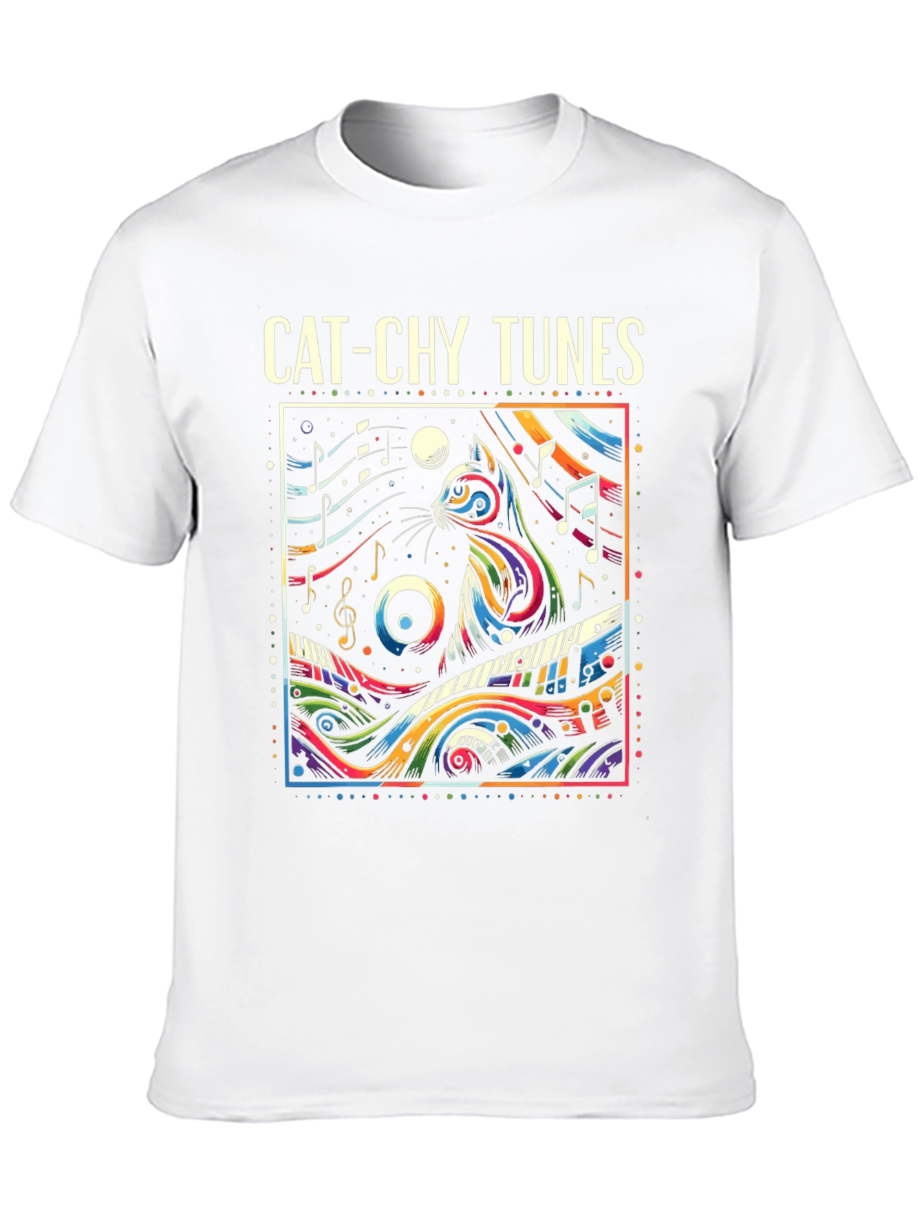 Black Cat-chy Tunes Graphic T-Shirt view 10