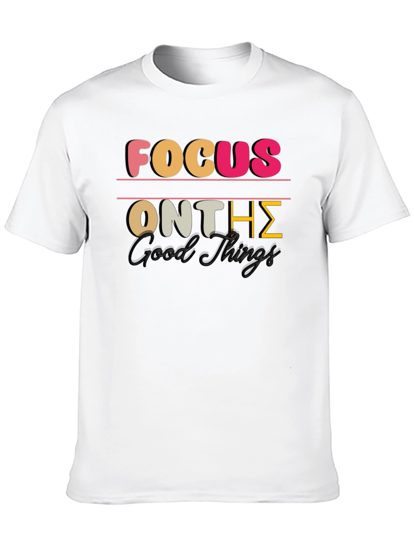 Black Focus on the Good Things Graphic Tee view 10