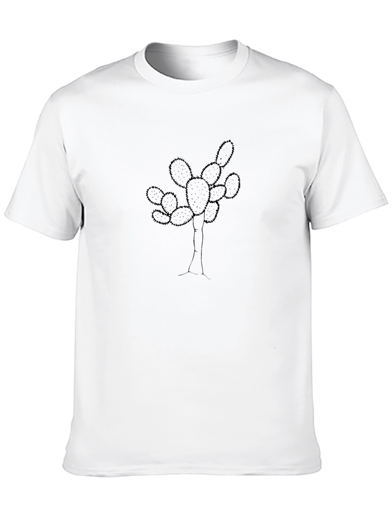 Black Cactus Graphic T-Shirt - Black Cotton Tee view 10