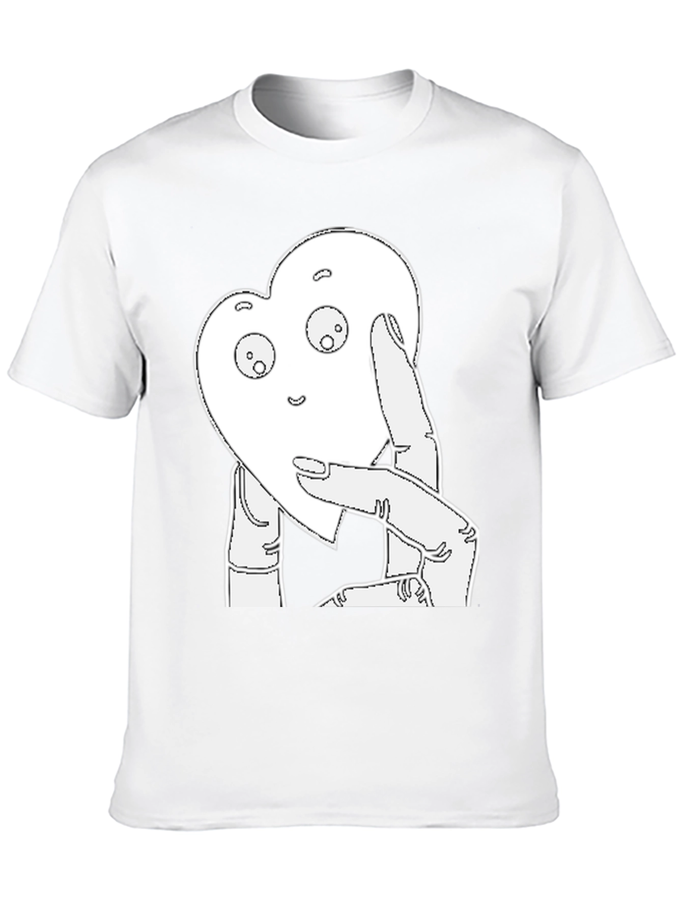 Black Heart-Shaped Friend Graphic Tee - Black view 10