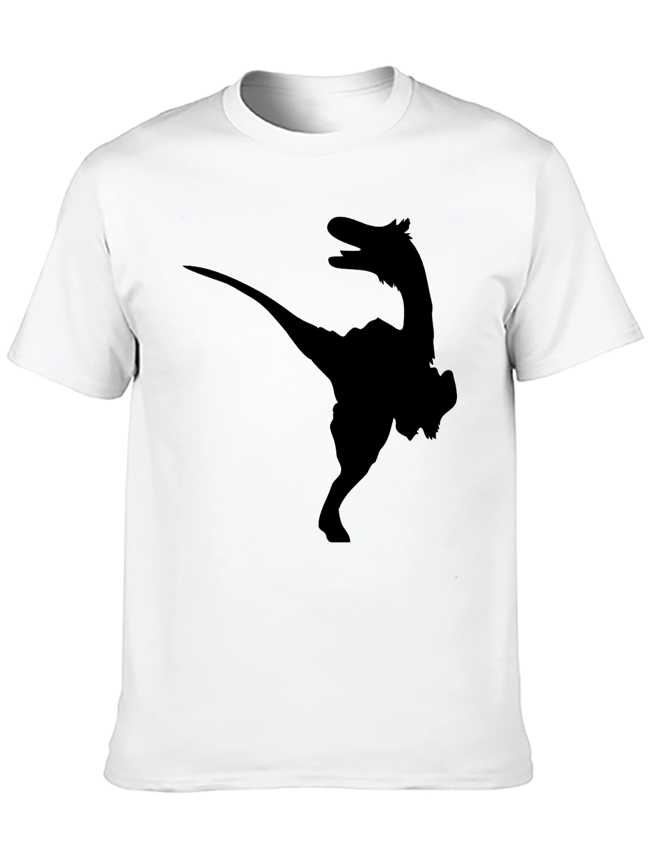 Black Dino Silhouette Black T-Shirt view 10