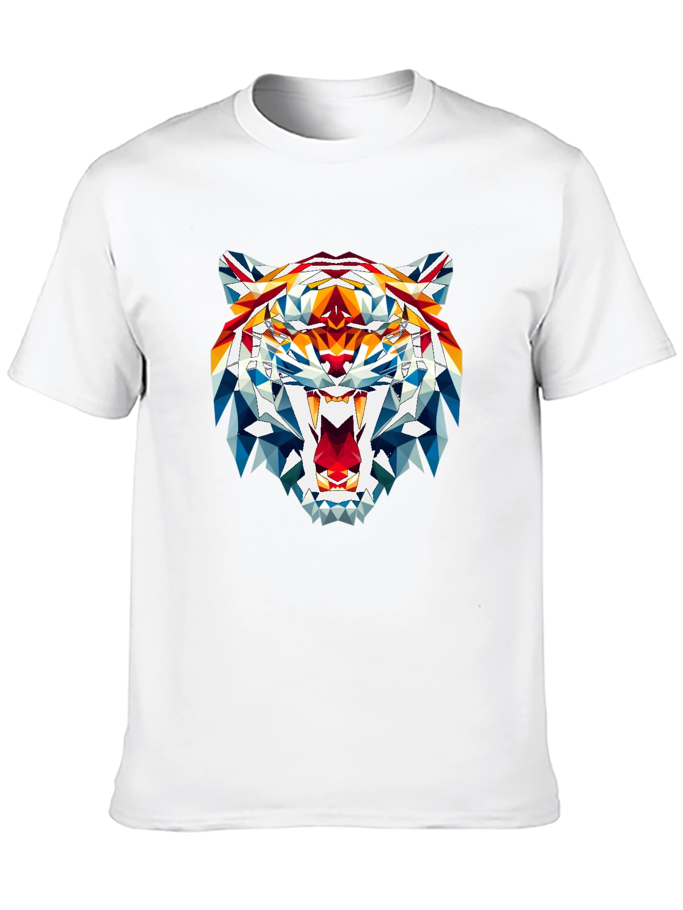 Black Geometric Tiger Graphic Tee - Fierce Style view 10