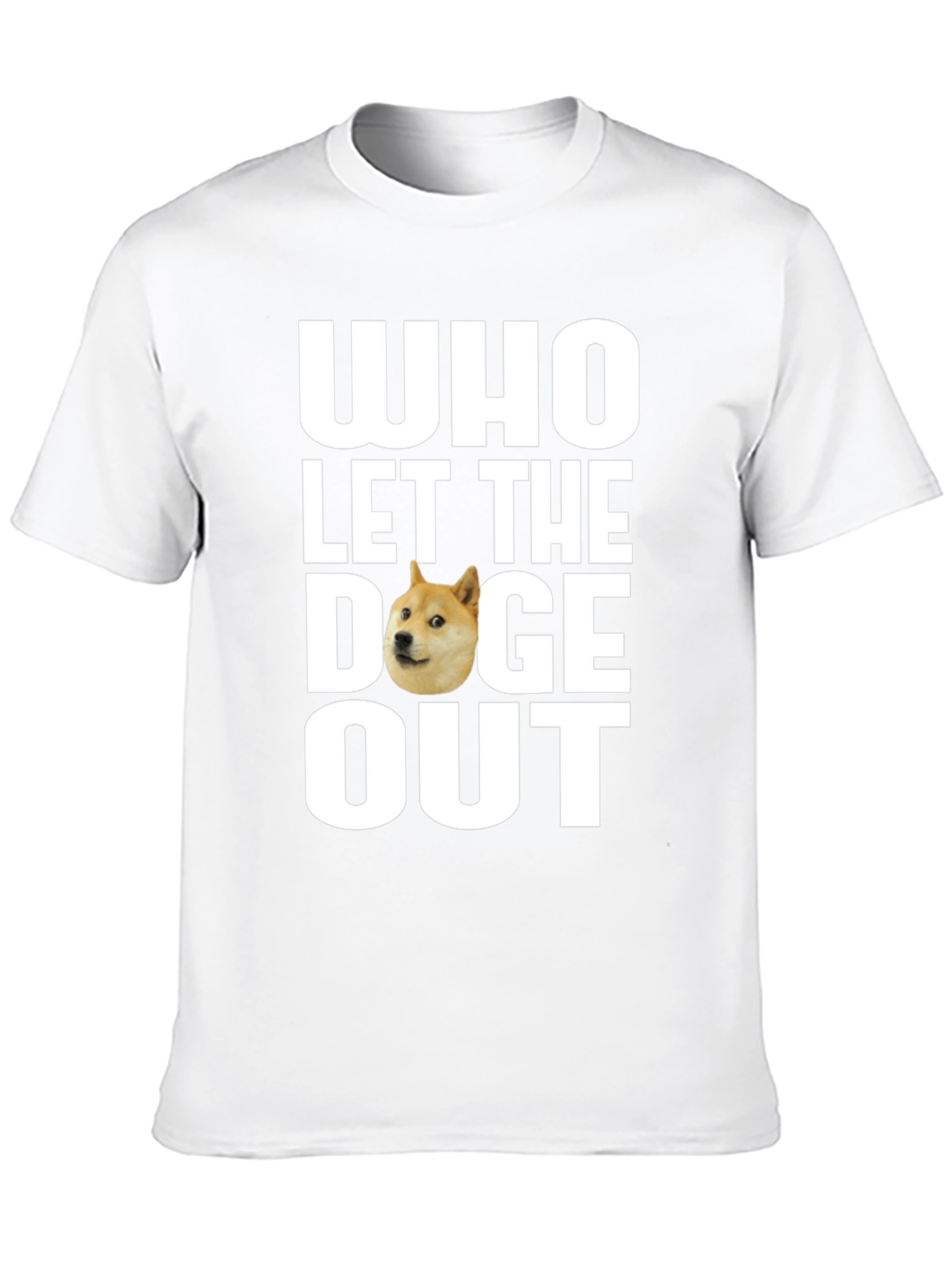 Black Who Let the Doge Out T-Shirt - Funny Meme Tee view 10