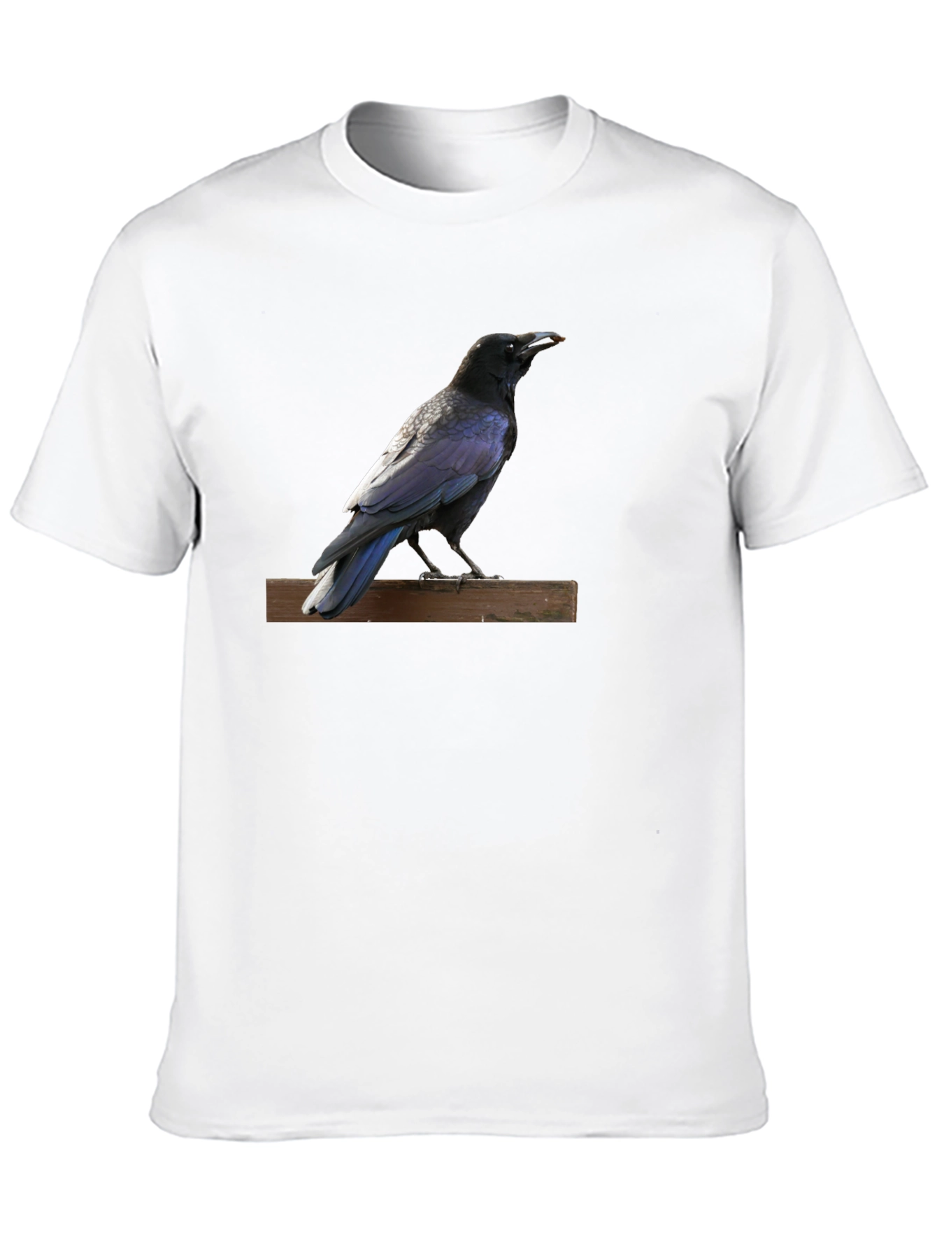 Black Raven Perched T-Shirt - Black Crew Neck view 10