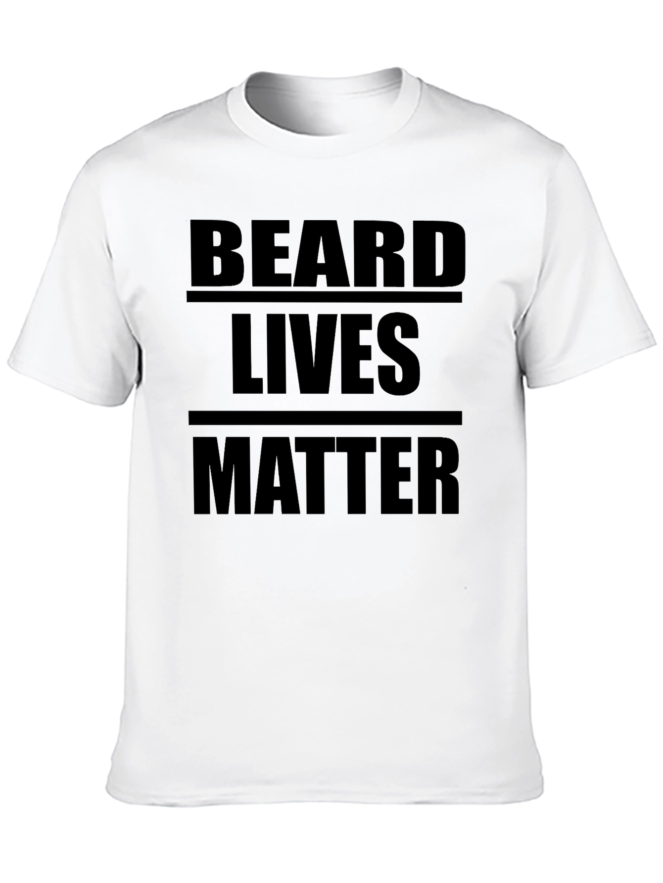 Black Beard Lives Matter Graphic T-Shirt - Black Cotton Tee view 10