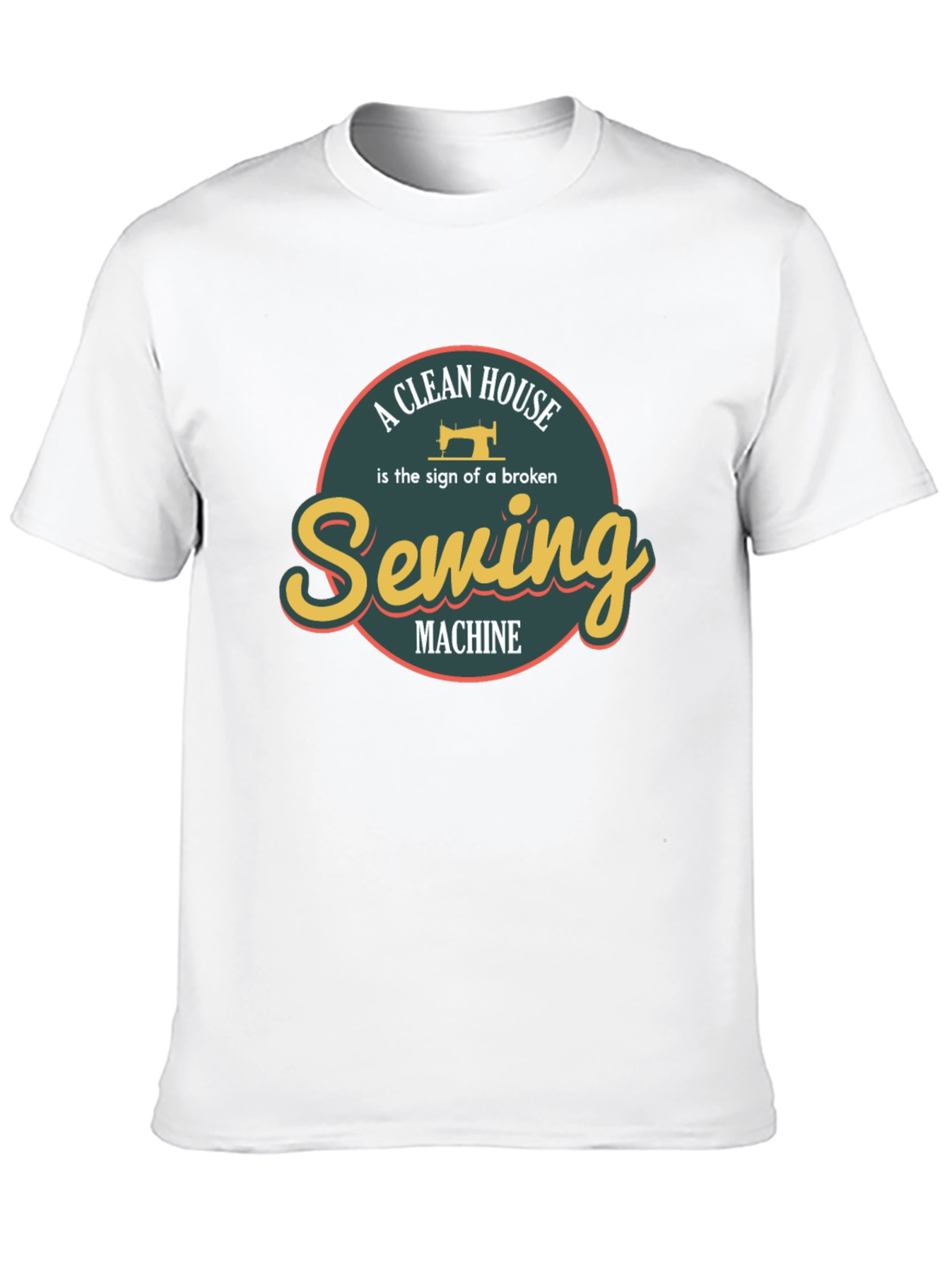 Black Funny Sewing Machine T-Shirt view 10