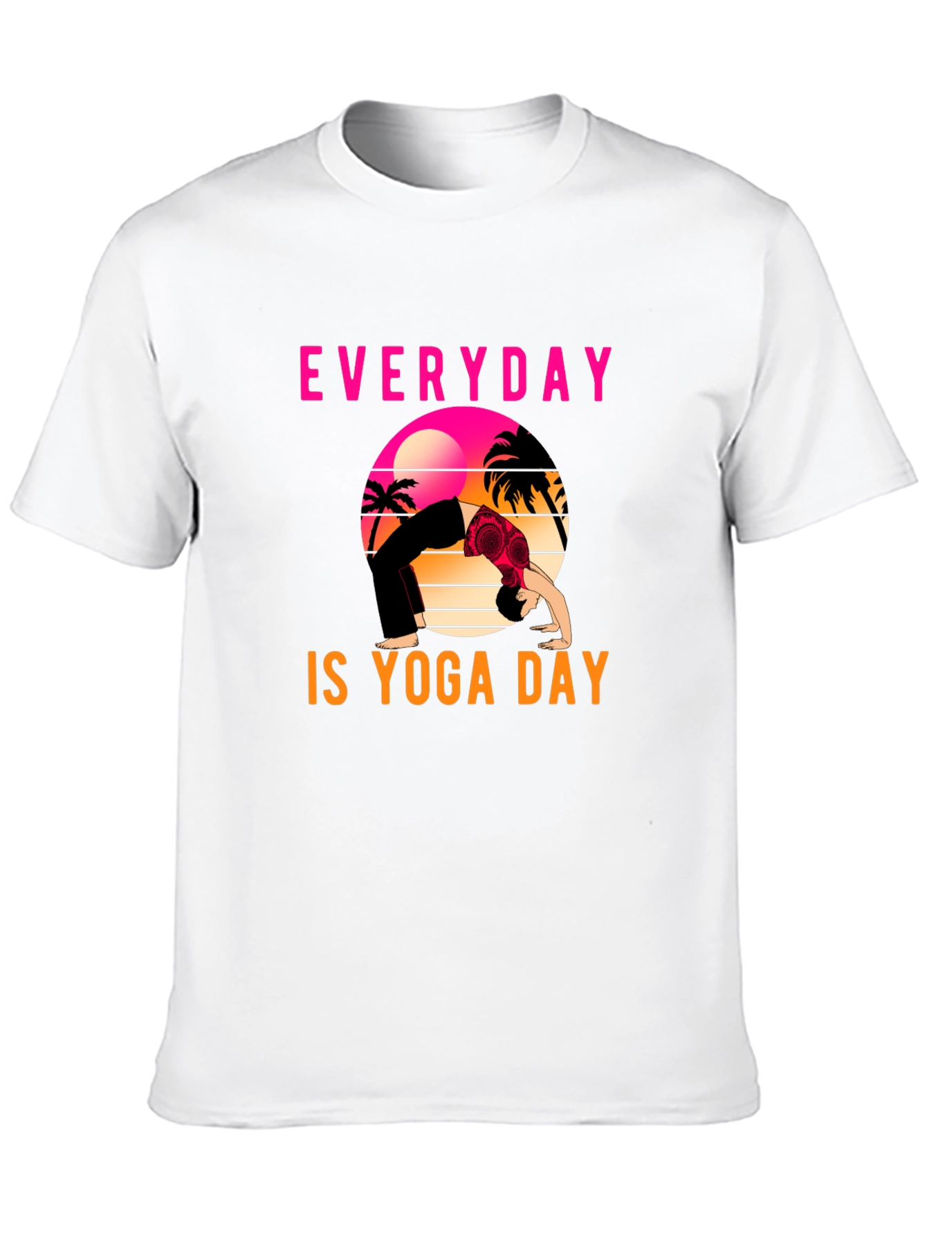 Black Everyday is Yoga Day Graphic Tee view 10