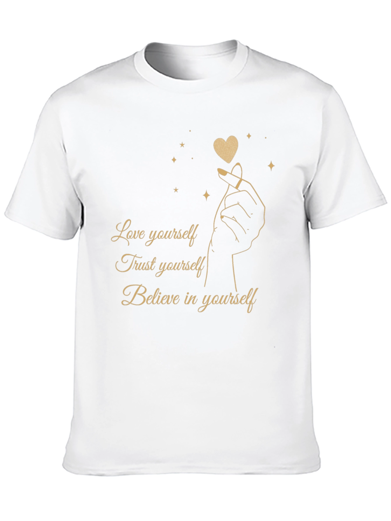 Black Love Yourself Graphic Tee - Black Cotton Blend Shirt view 10