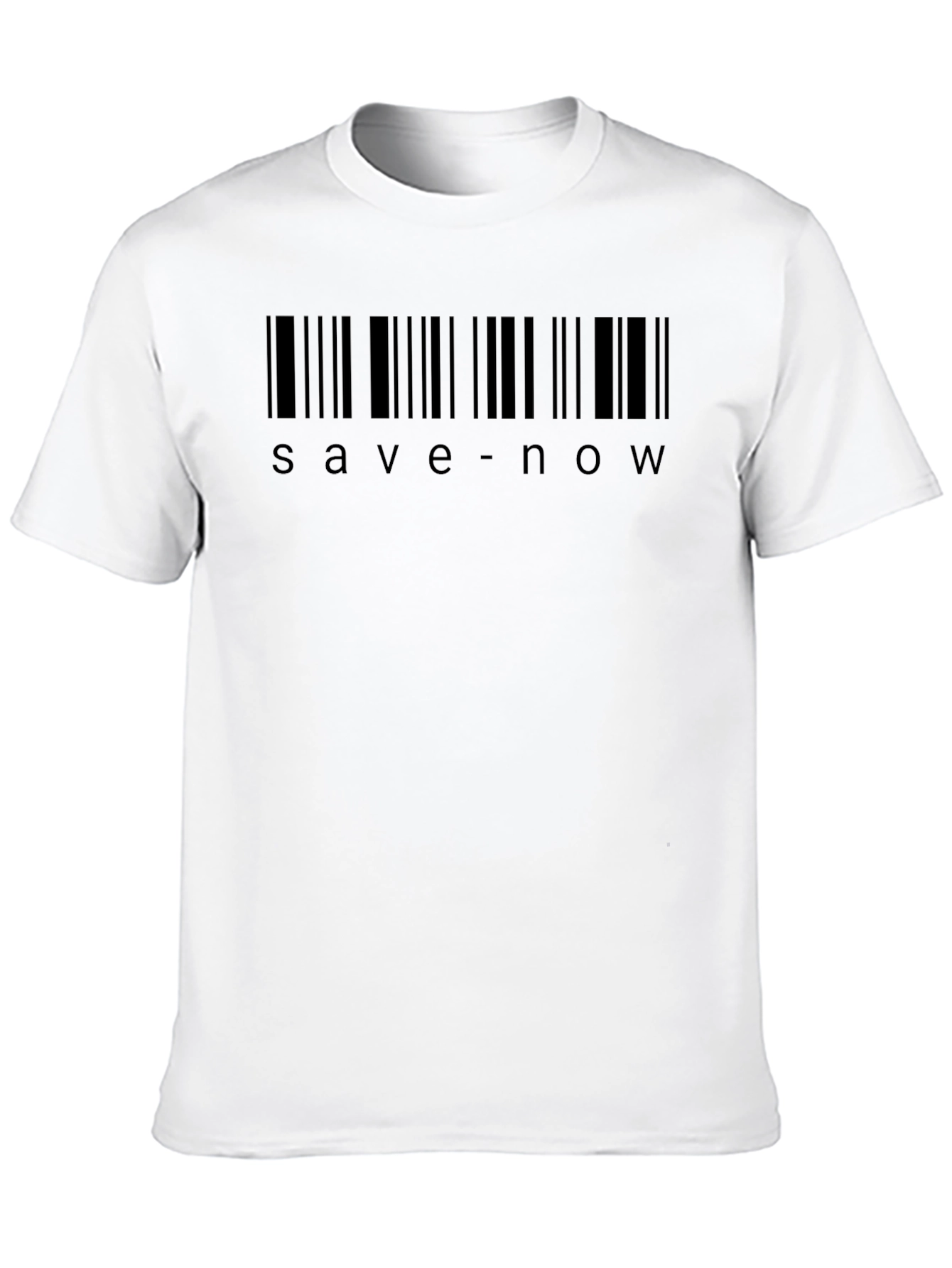 Save Now Barcode T-Shirt - Black - 10