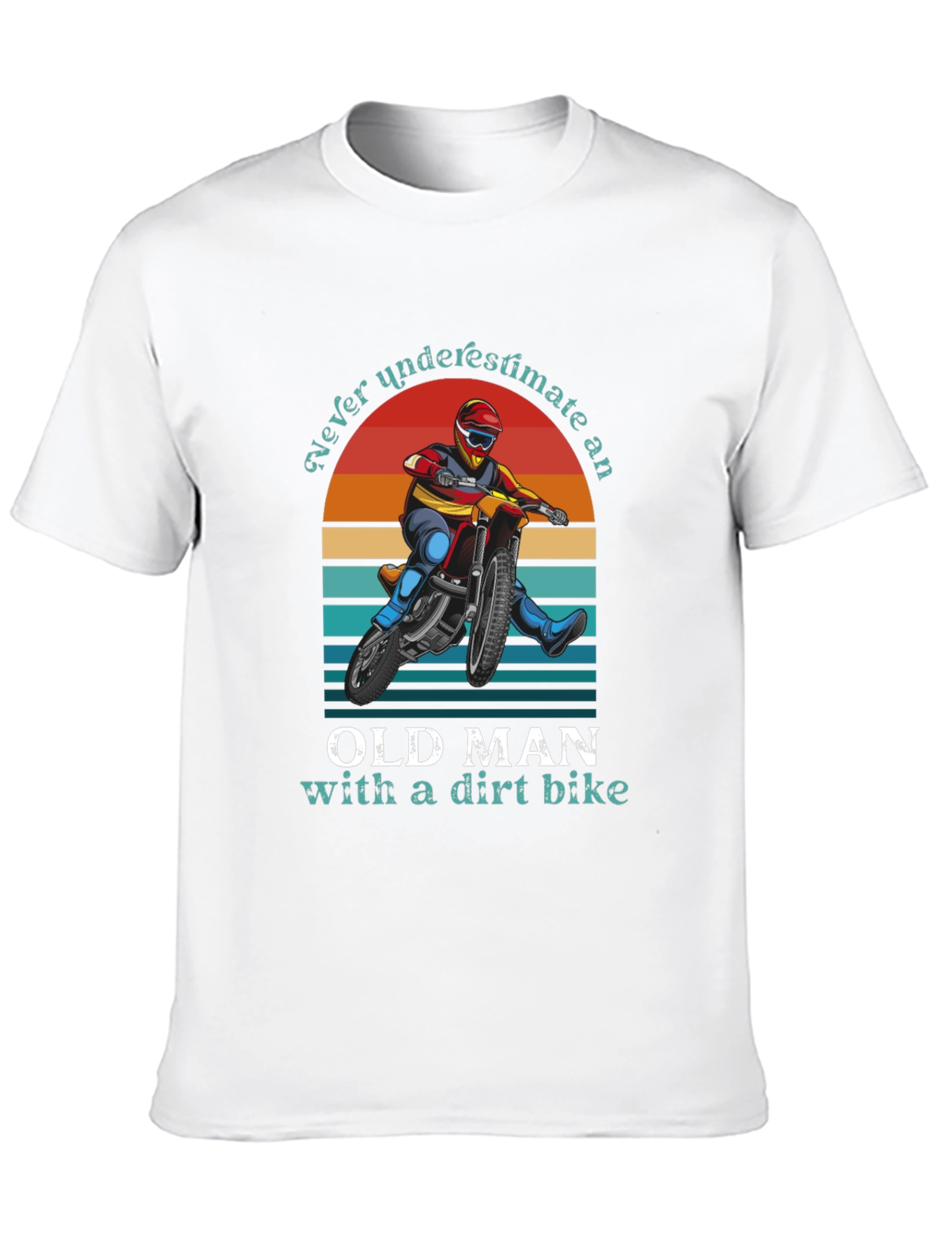 Black Old Man Dirt Bike Graphic Tee view 10